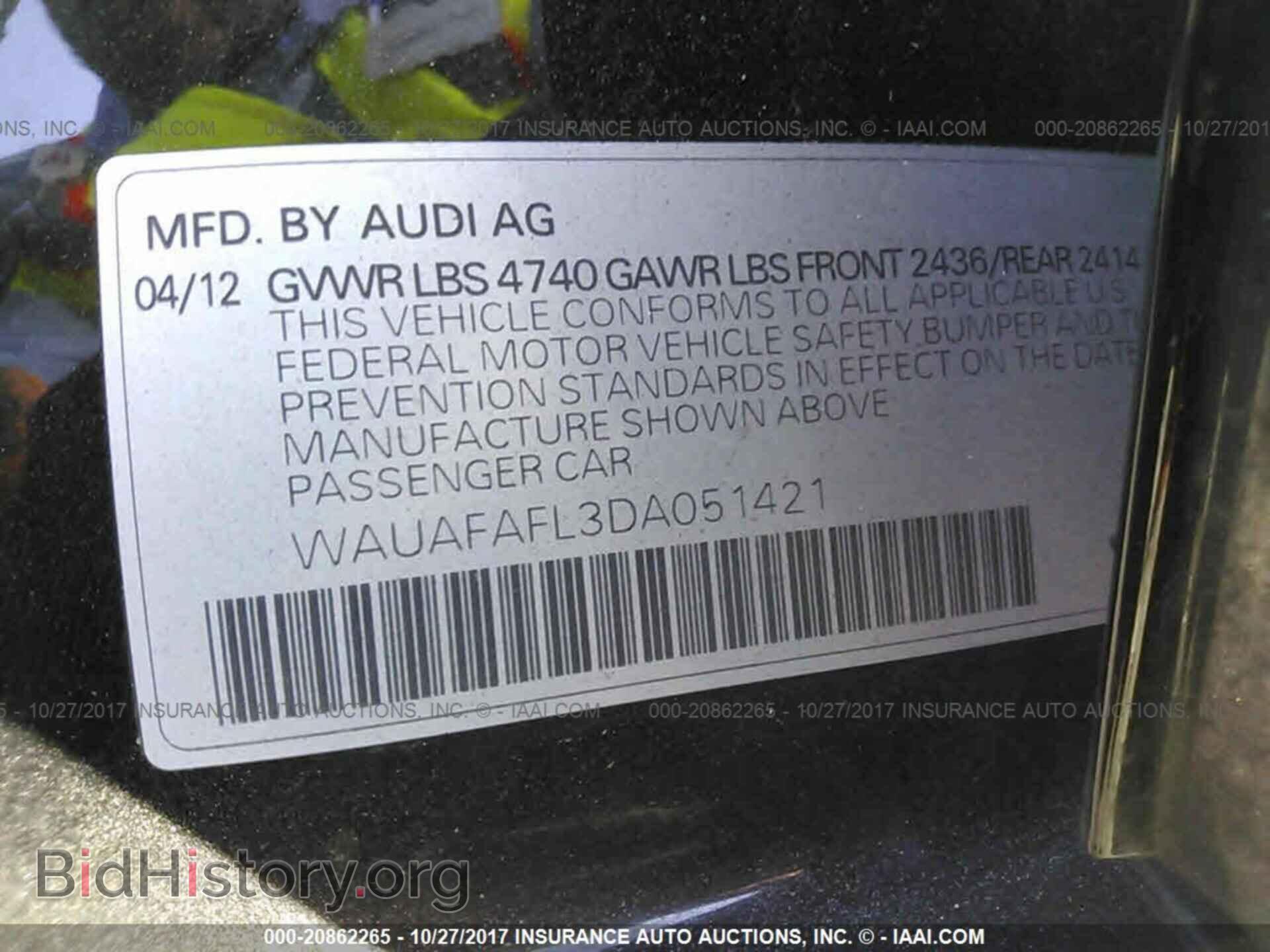 2013 Audi A4 - VIN: WAUAFAFL3DA051421 - Photo 9