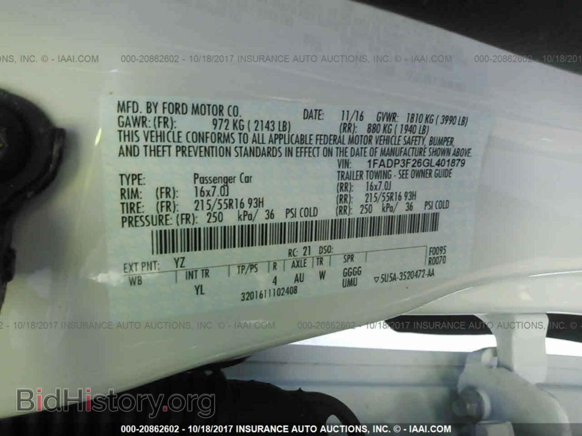 2016 Ford Focus - VIN: 1FADP3F26GL401879 - Фото 9
