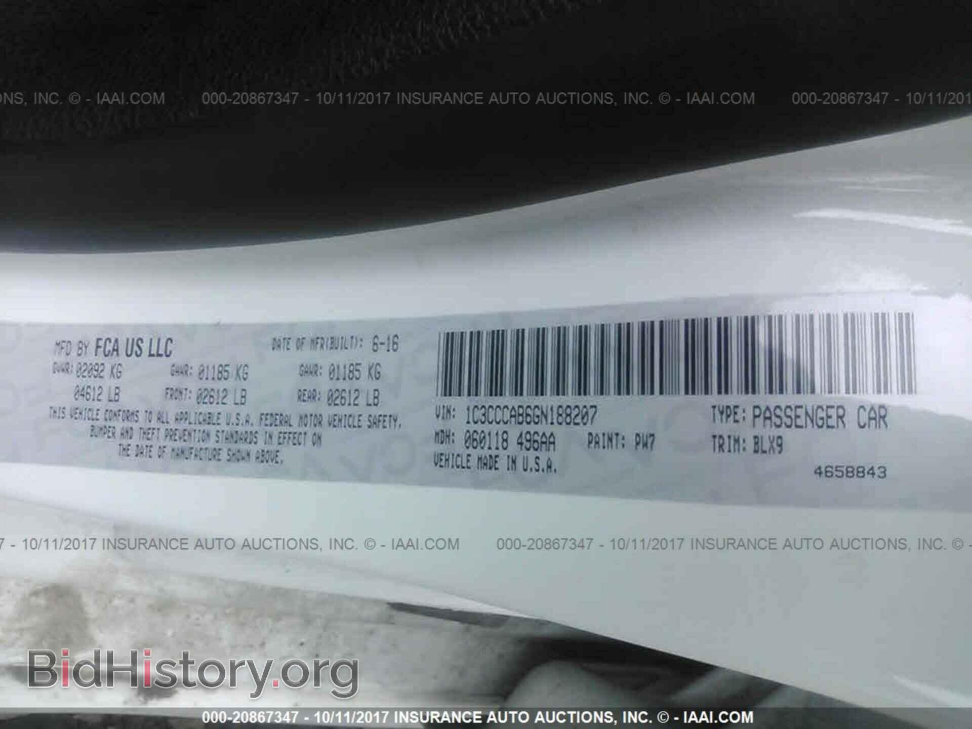 2016 Chrysler 200 - VIN: 1C3CCCAB6GN188207 - Photo 9