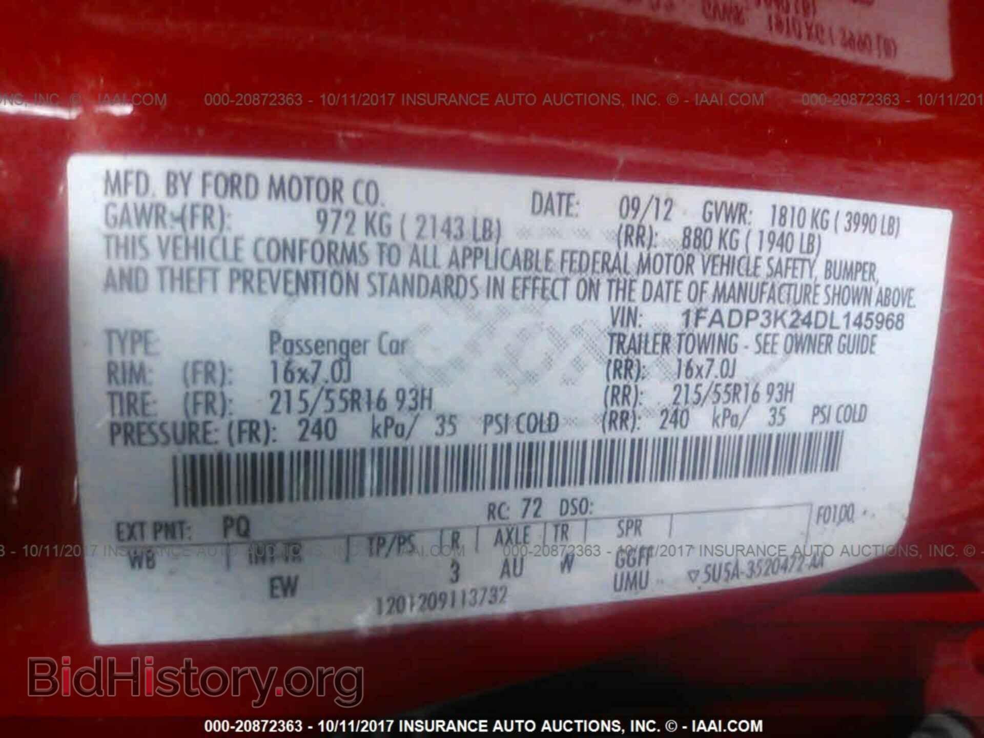 2013 Ford Focus - VIN: 1FADP3K24DL145968 - Фото 9