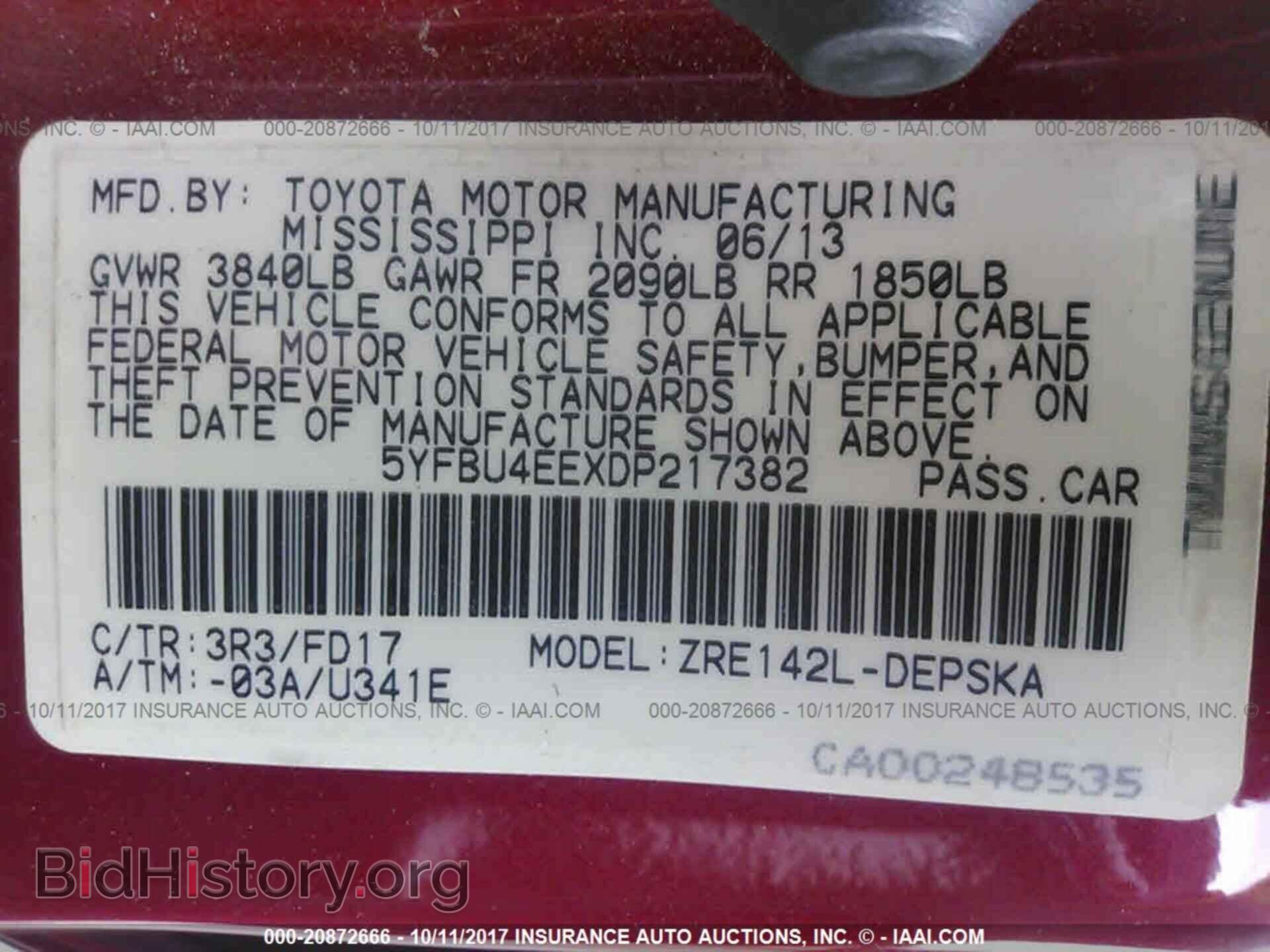 2013 Toyota Corolla - VIN: 5YFBU4EEXDP217382 - Photo 9