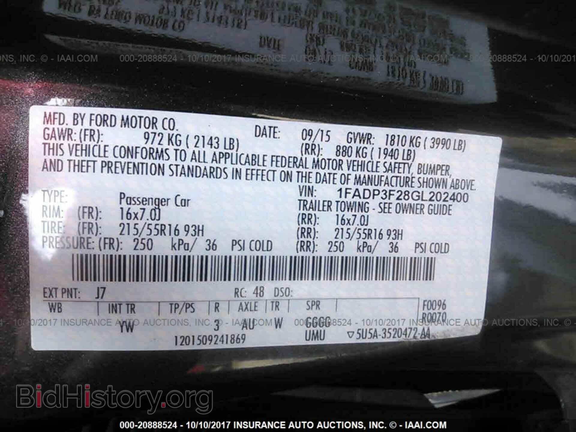 2016 Ford Focus - VIN: 1FADP3F28GL202400 - Фото 9