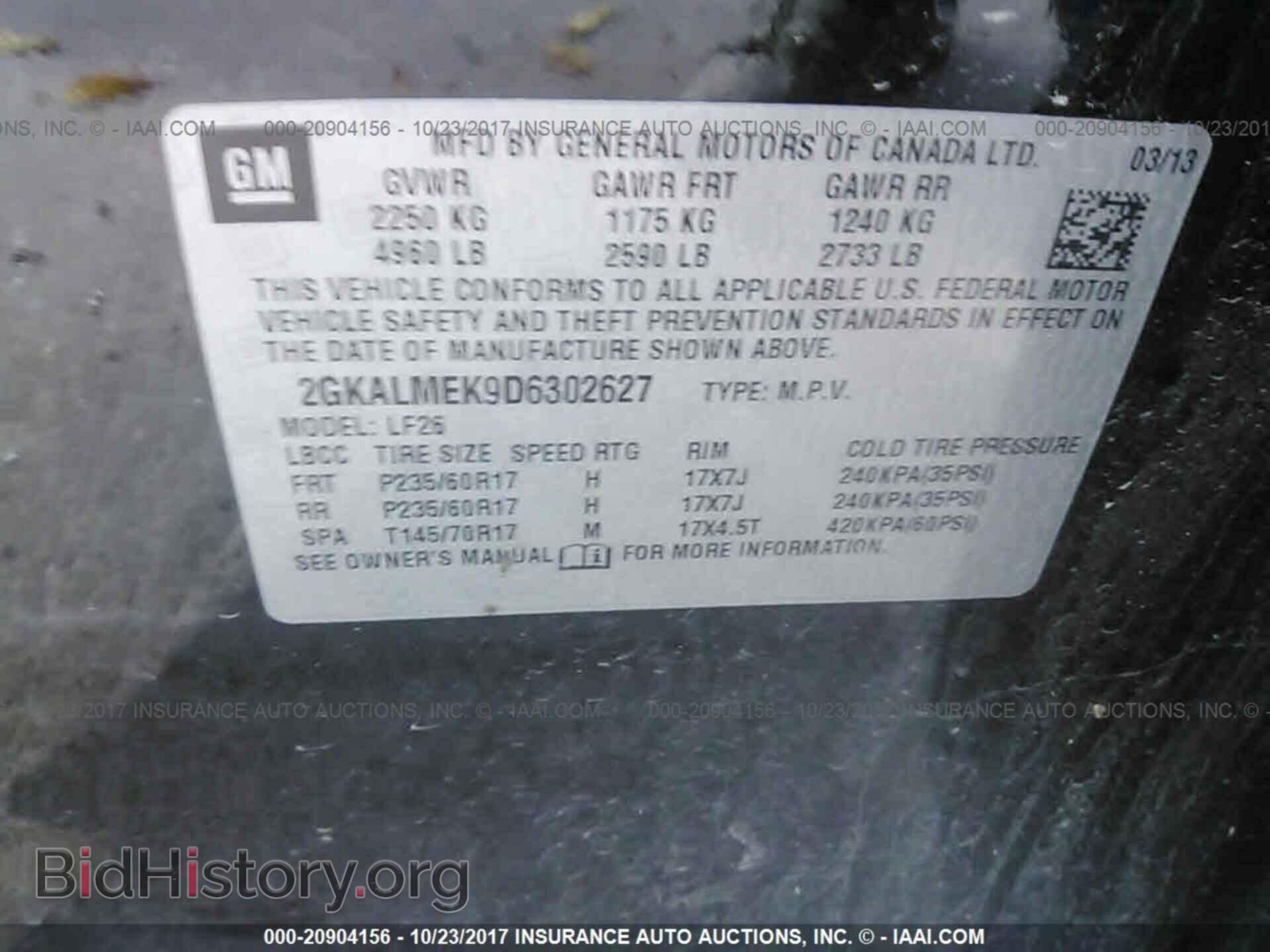 2013 Gmc Terrain - VIN: 2GKALMEK9D6302627 - Photo 9