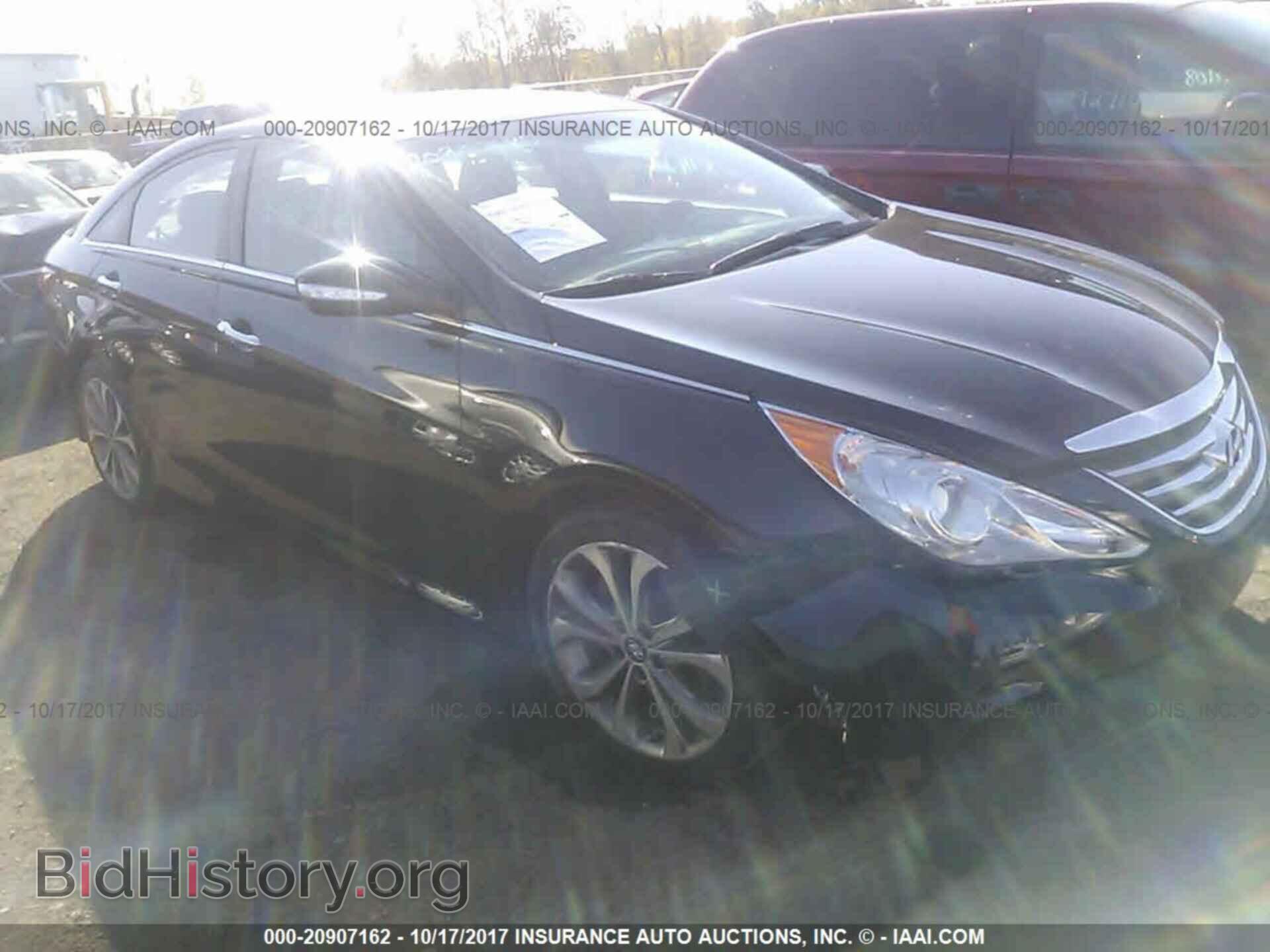 2014 Hyundai SONATA (VIN 5NPEC4AC8EH901172) — фото 1 из 10, IAAI, повреждение: левая передняя часть