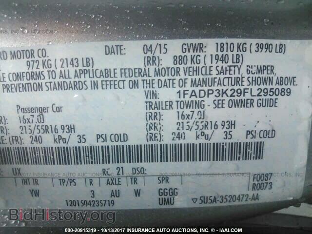 2015 Ford Focus - VIN: 1FADP3K29FL295089 - Photo 9