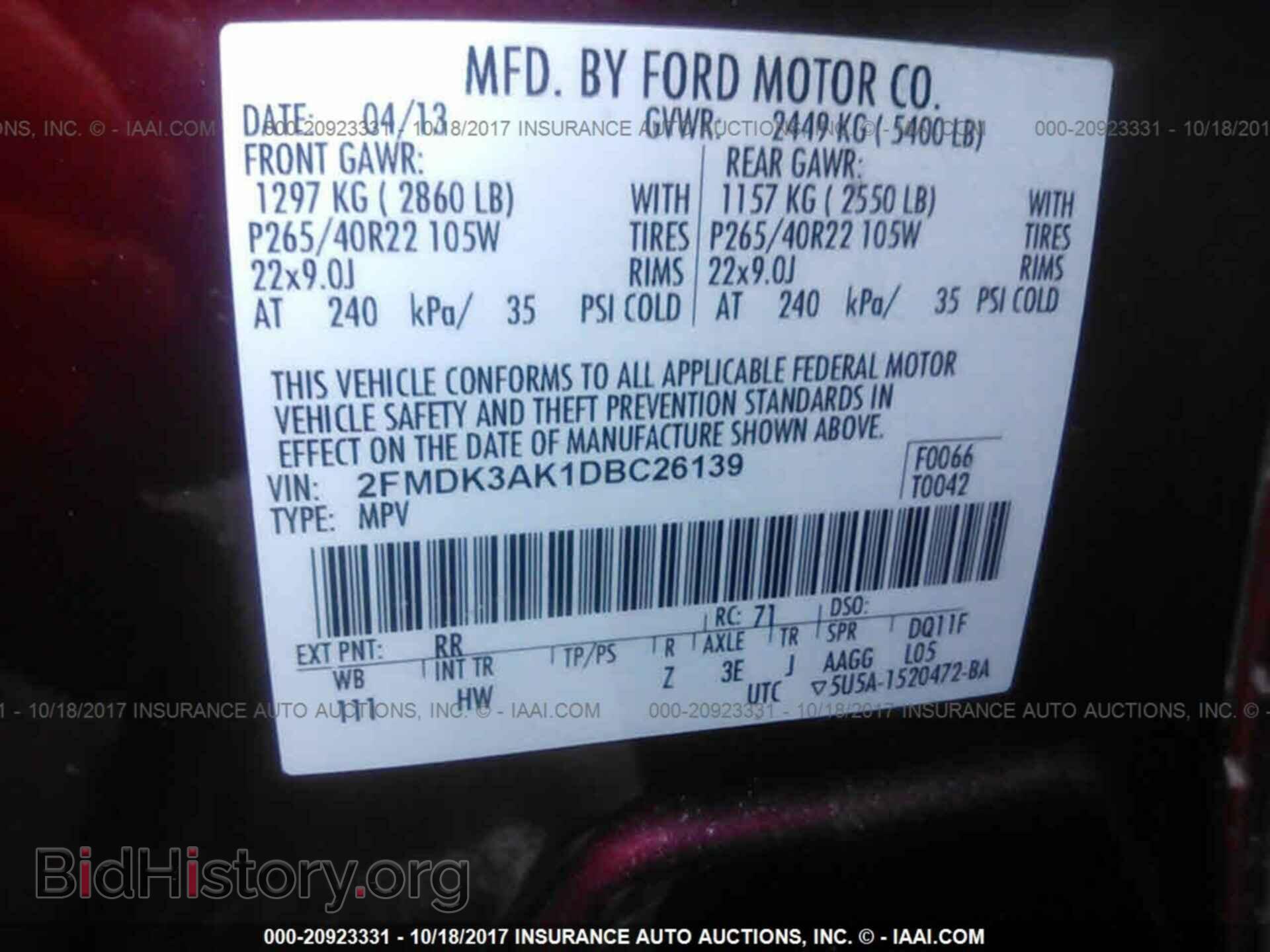 2013 Ford Edge - VIN: 2FMDK3AK1DBC26139 - Photo 9