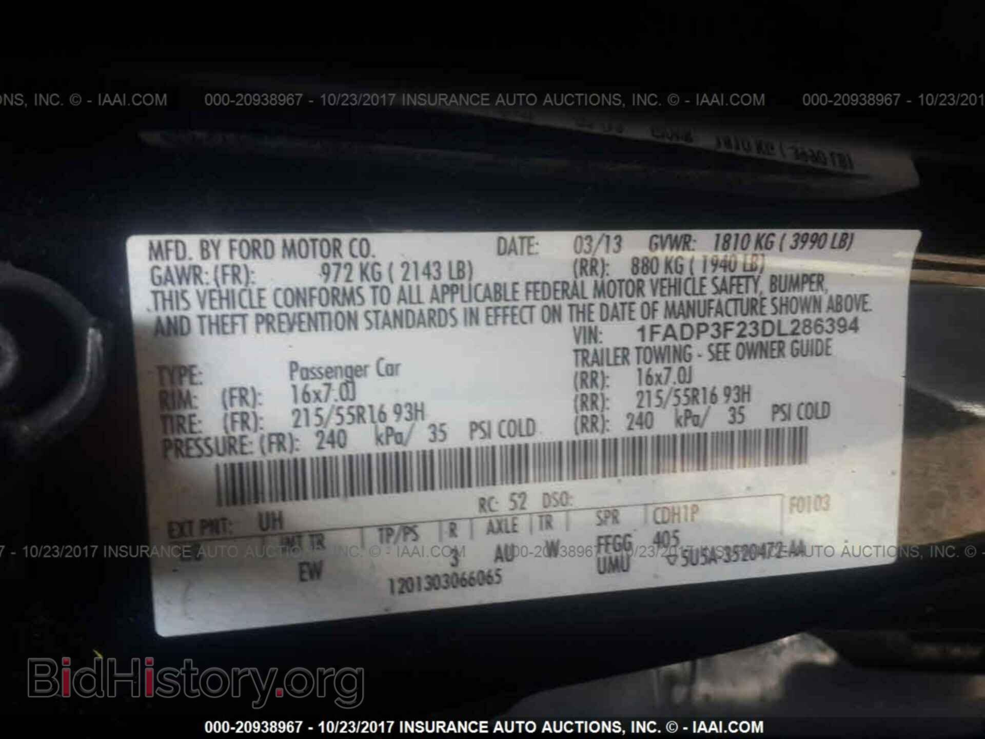 2013 FORD FOCUS - VIN: 1FADP3F23DL286394 - Photo 9