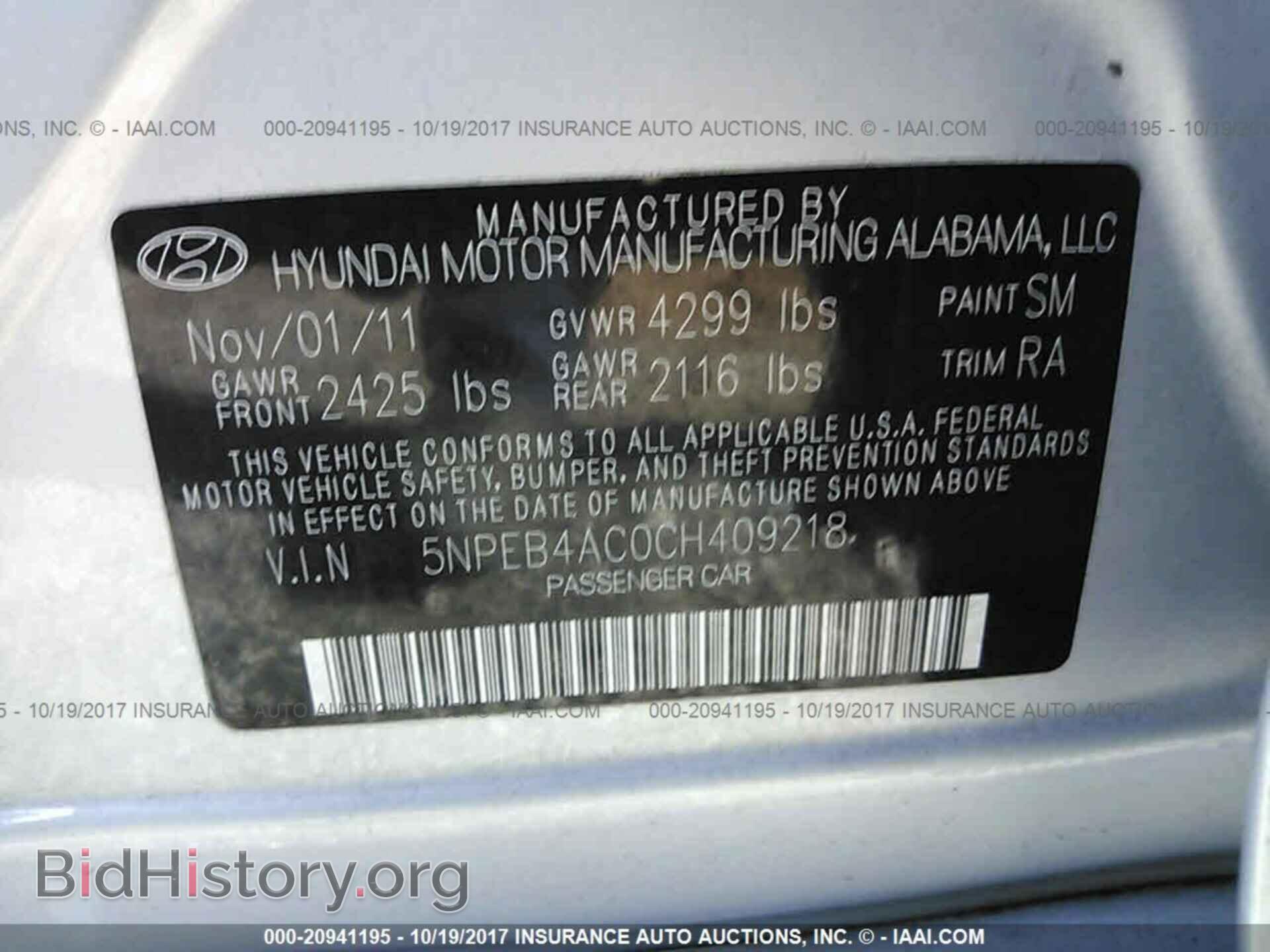 2012 Hyundai Sonata - VIN: 5NPEB4AC0CH409218 - Photo 9