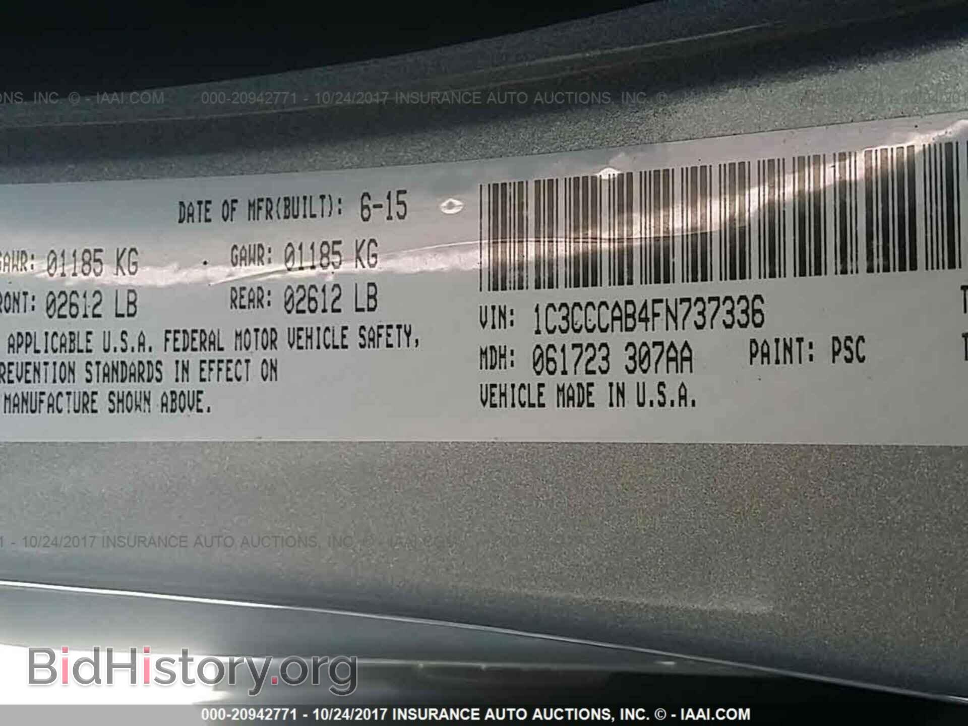 2015 Chrysler 200 - VIN: 1C3CCCAB4FN737336 - Photo 9
