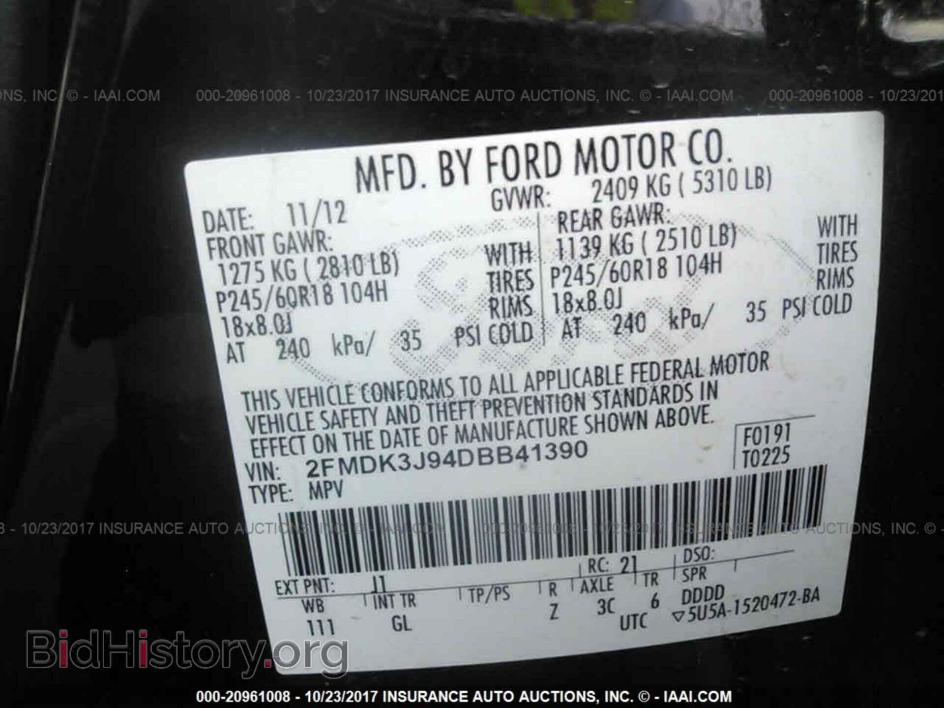 2013 Ford Edge - VIN: 2FMDK3J94DBB41390 - Photo 9