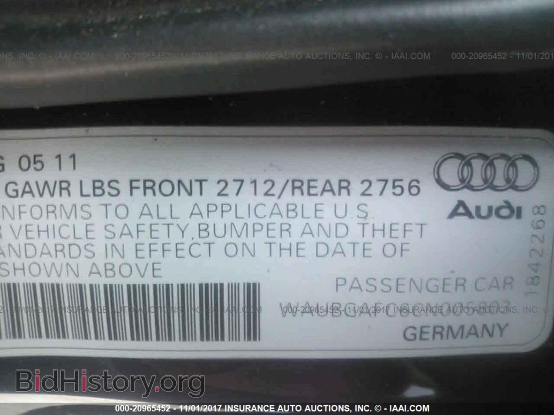 2012 Audi A6 - VIN: WAUBGAFC6CN005803 - Photo 9