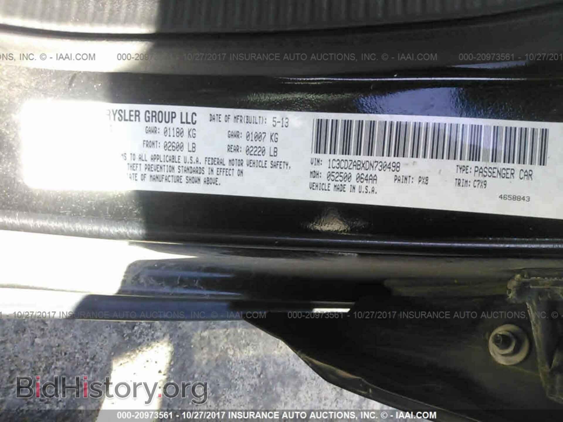 2013 Dodge Avenger - VIN: 1C3CDZABXDN730498 - Photo 9