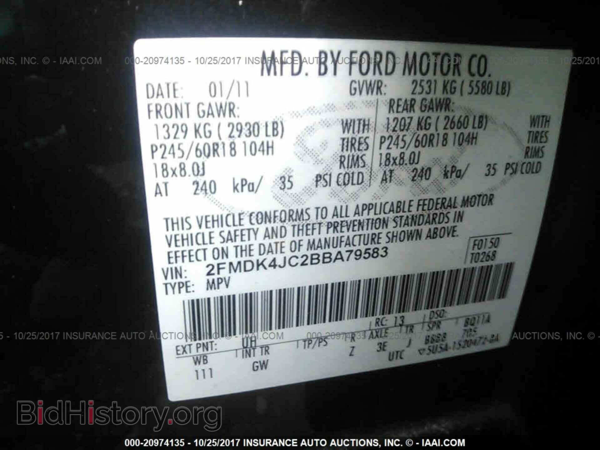 2011 Ford Edge - VIN: 2FMDK4JC2BBA79583 - Photo 9