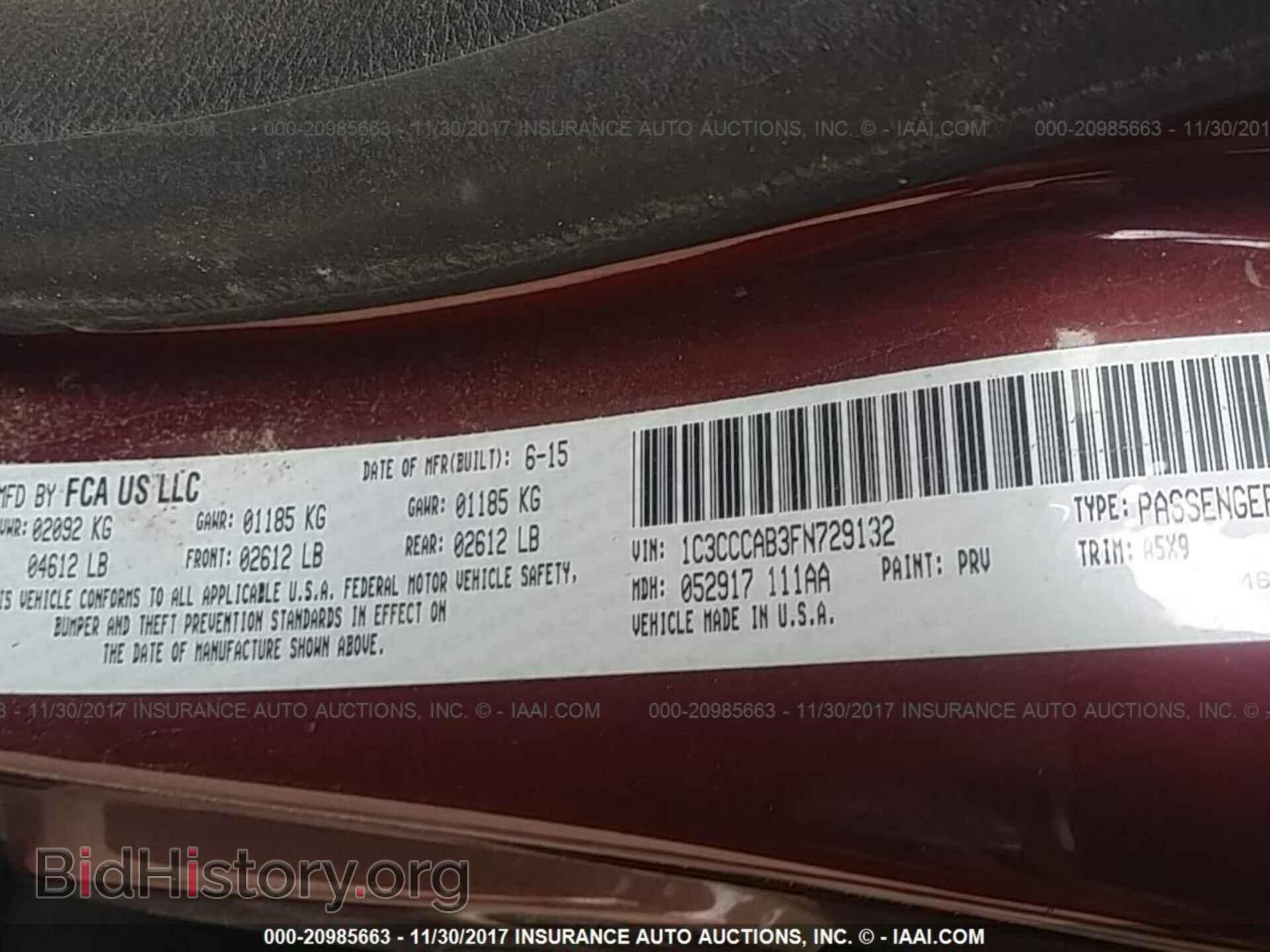 2015 Chrysler 200 - VIN: 1C3CCCAB3FN729132 - Photo 9