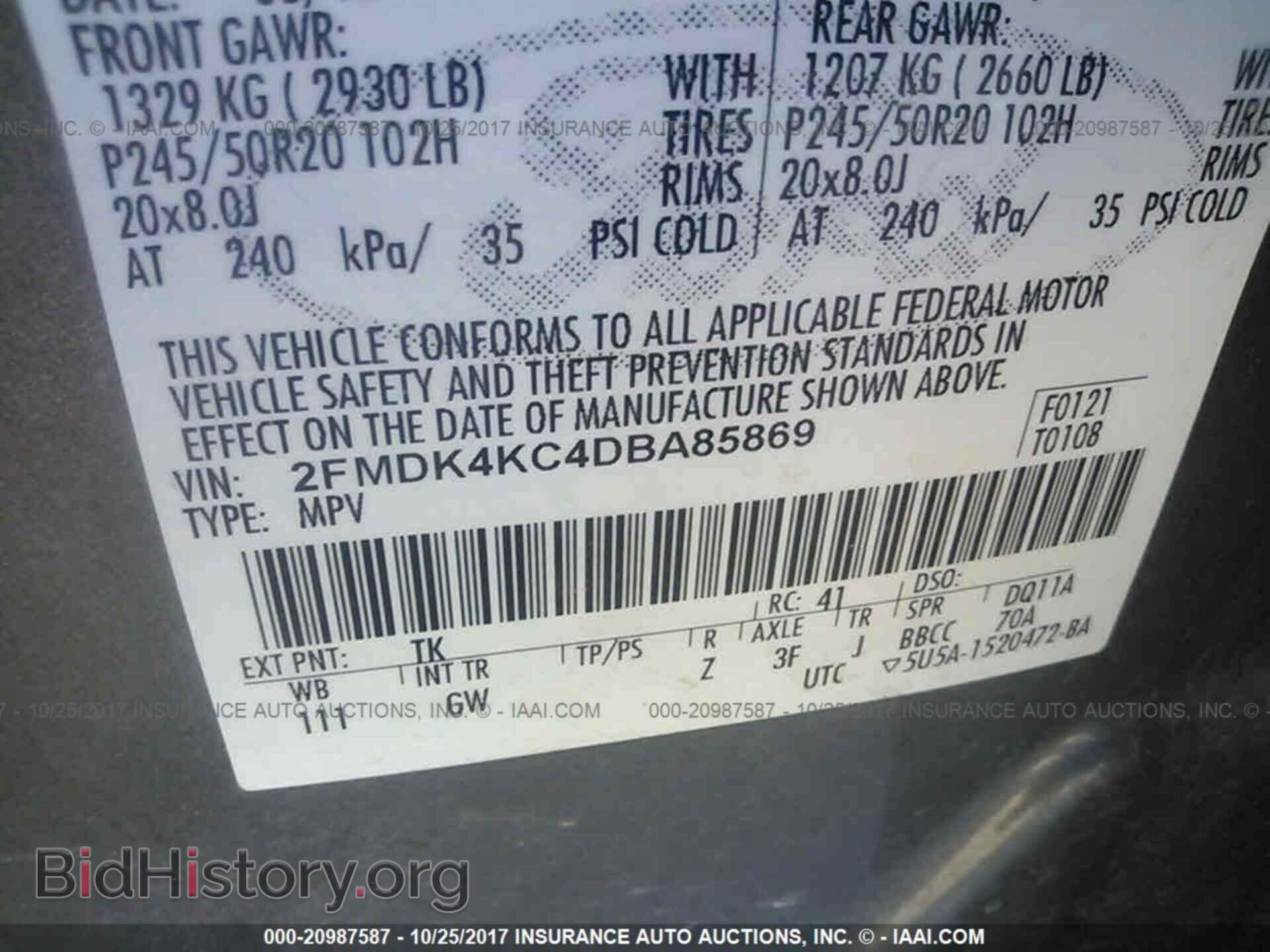 2013 Ford Edge - VIN: 2FMDK4KC4DBA85869 - Photo 9
