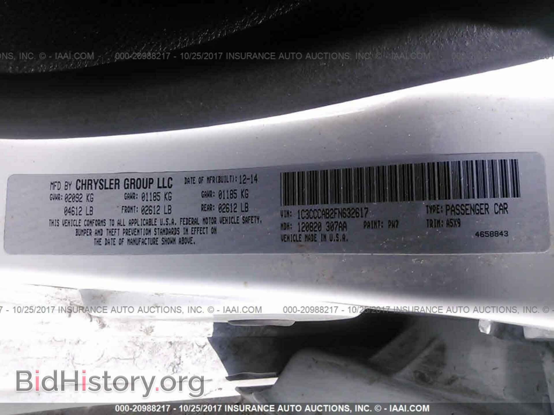 2015 Chrysler 200 - VIN: 1C3CCCAB2FN632617 - Photo 9