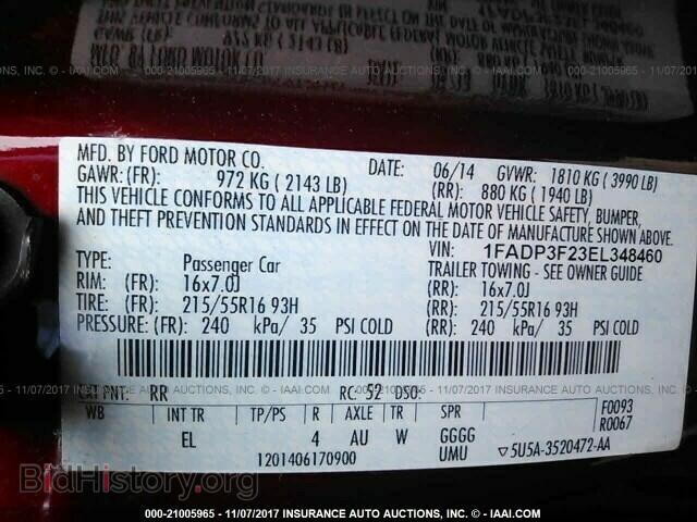 2014 Ford Focus - VIN: 1FADP3F23EL348460 - Фото 9