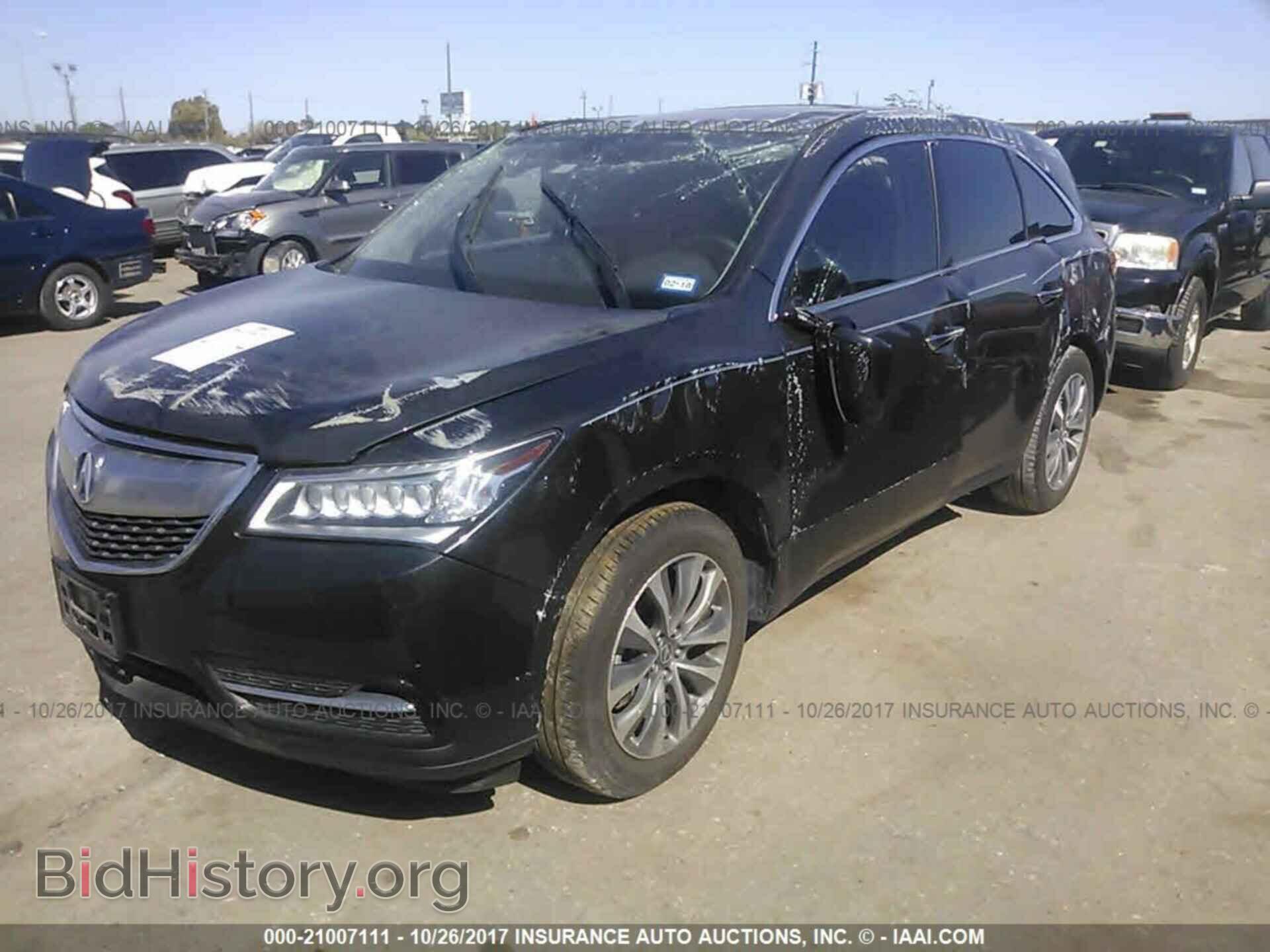 2014 Acura Mdx - VIN: 5FRYD4H46EB042721 - Фото 2