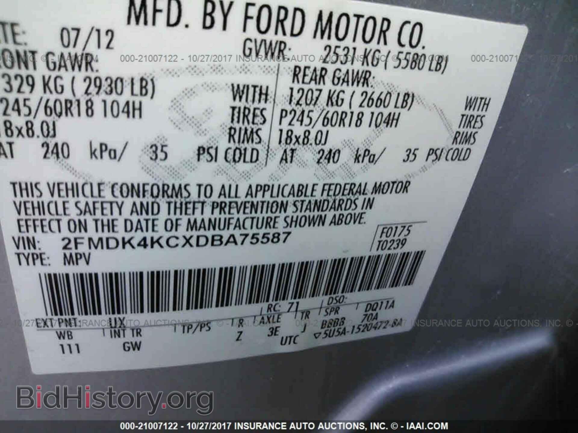 2013 Ford Edge - VIN: 2FMDK4KCXDBA75587 - Фото 9