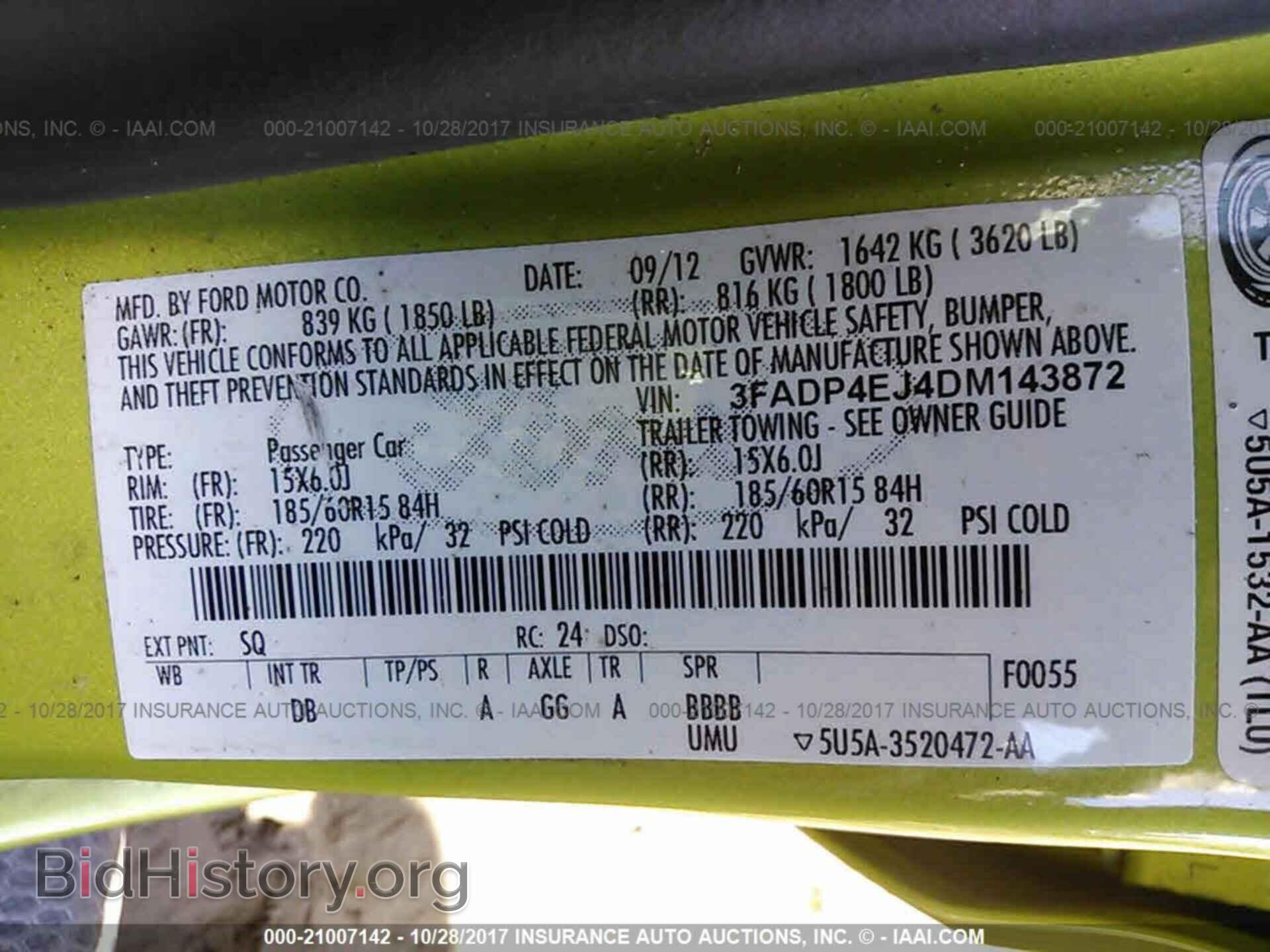 2013 Ford Fiesta - VIN: 3FADP4EJ4DM143872 - Фото 9