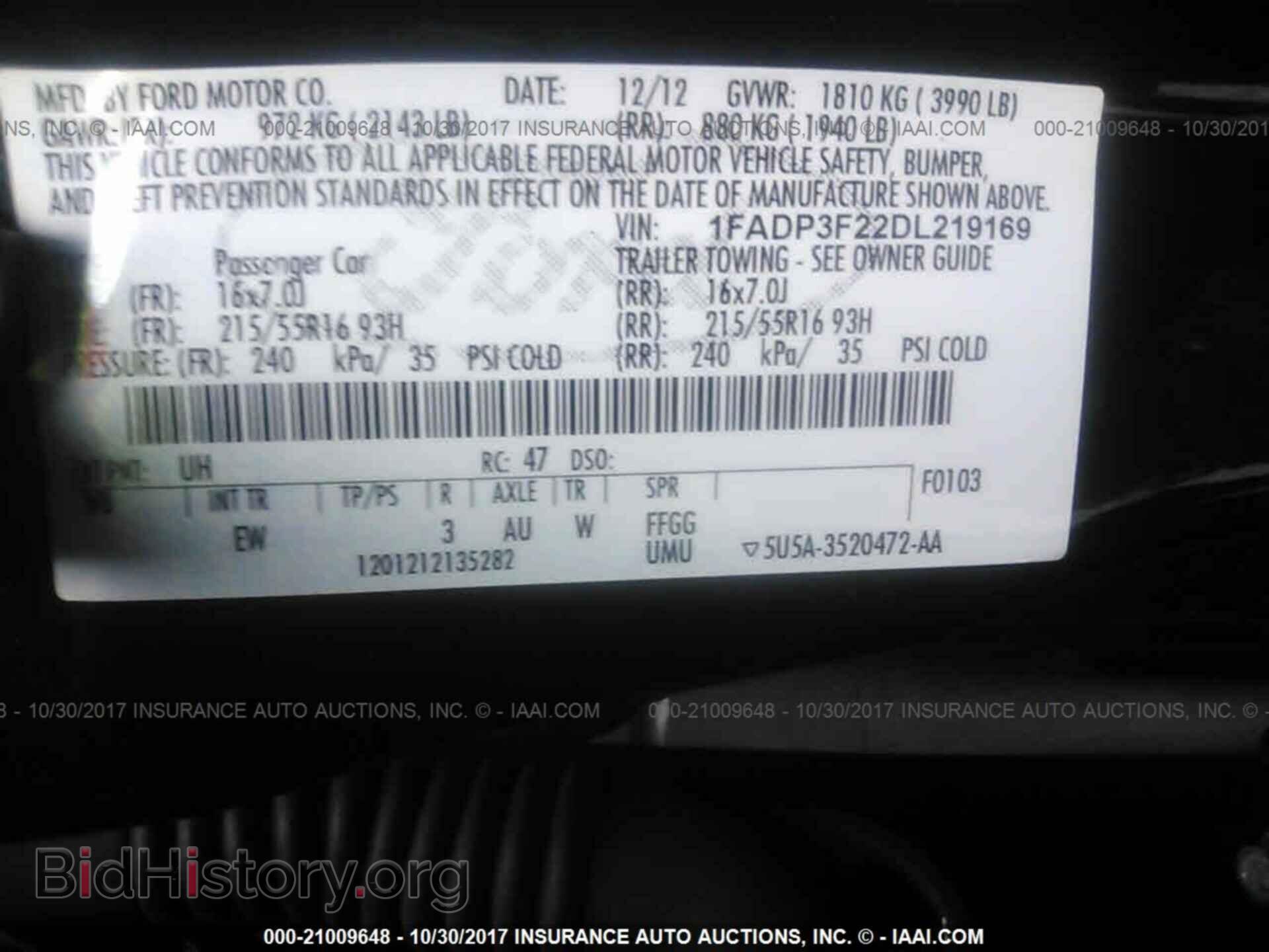 2013 Ford Focus - VIN: 1FADP3F22DL219169 - Фото 9
