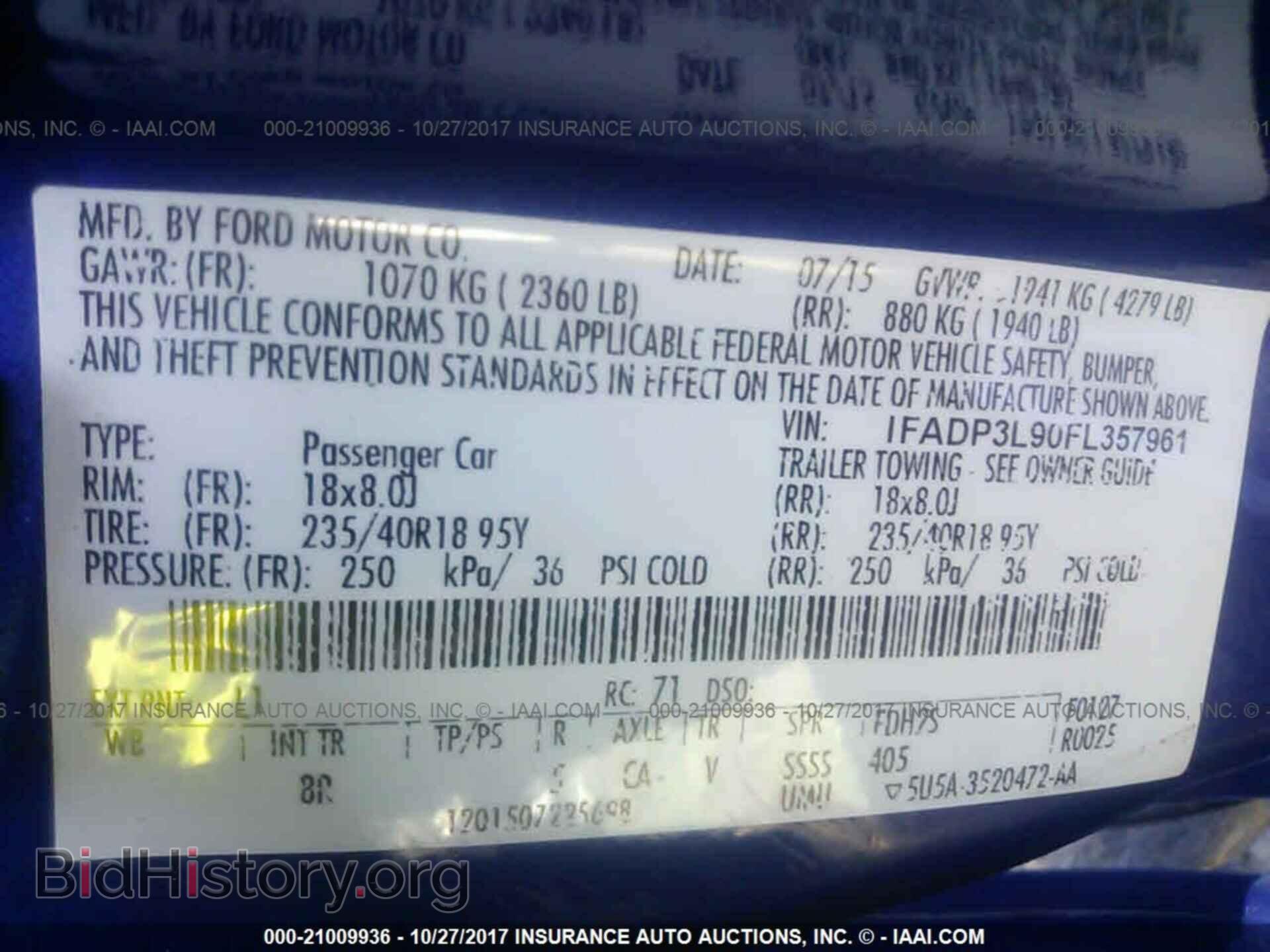 2015 Ford Focus - VIN: 1FADP3L90FL357961 - Photo 9