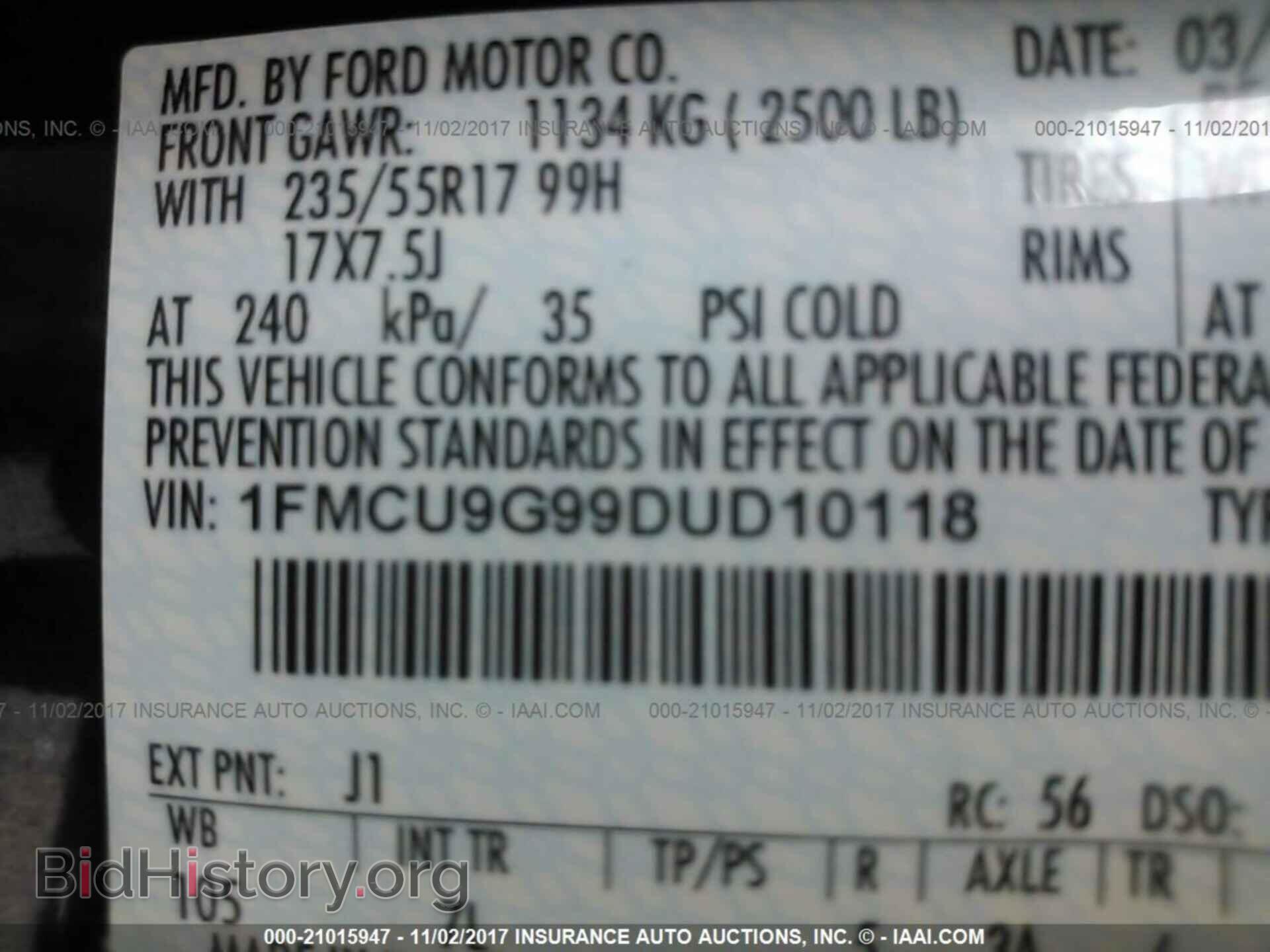 2013 Ford Escape - VIN: 1FMCU9G99DUD10118 - Photo 9