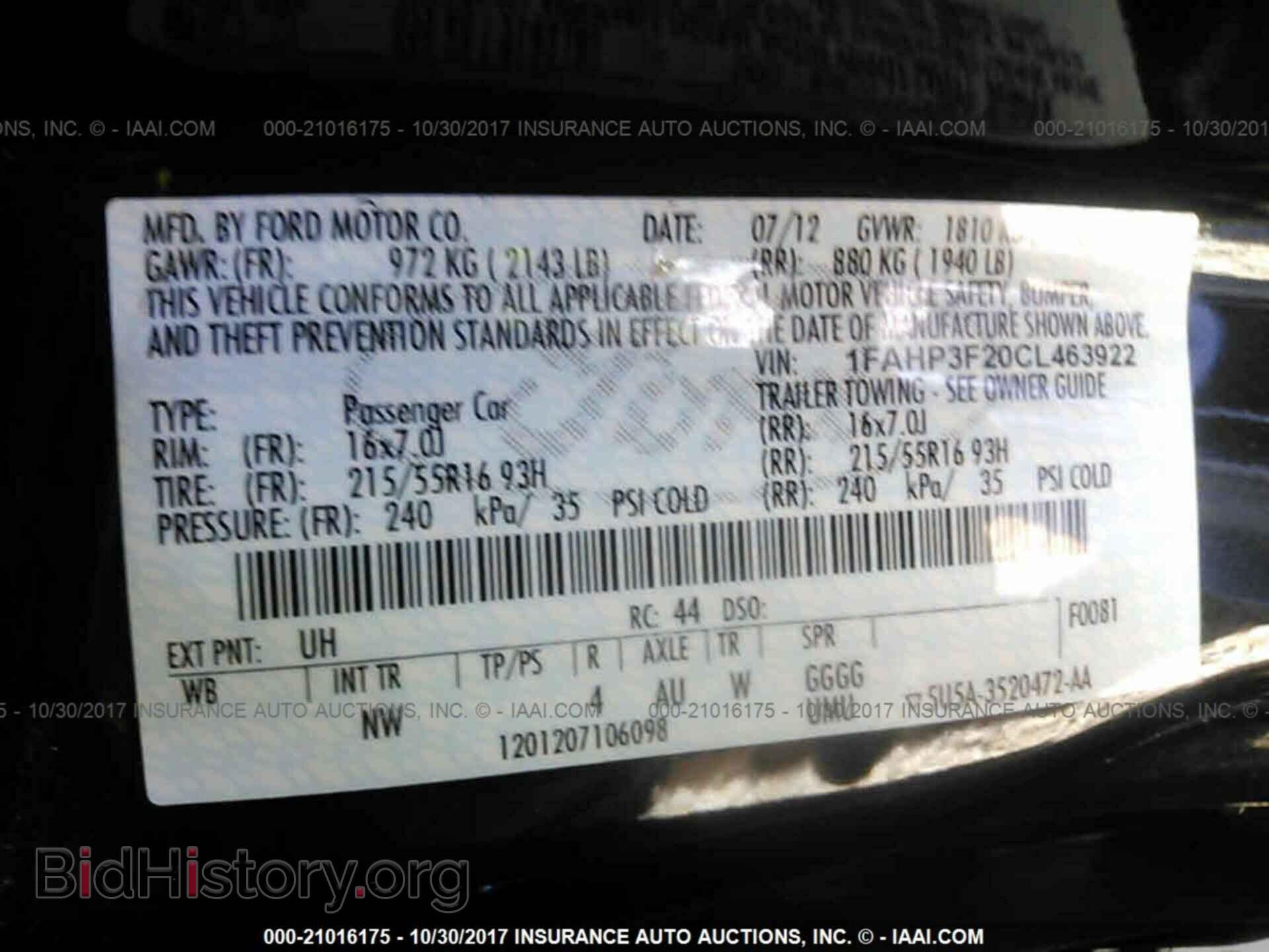 2012 Ford Focus - VIN: 1FAHP3F20CL463922 - Photo 9