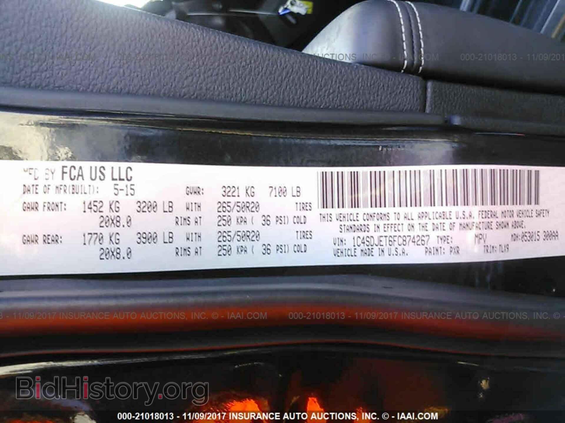 2015 Dodge Durango - VIN: 1C4SDJET6FC874267 - Photo 9