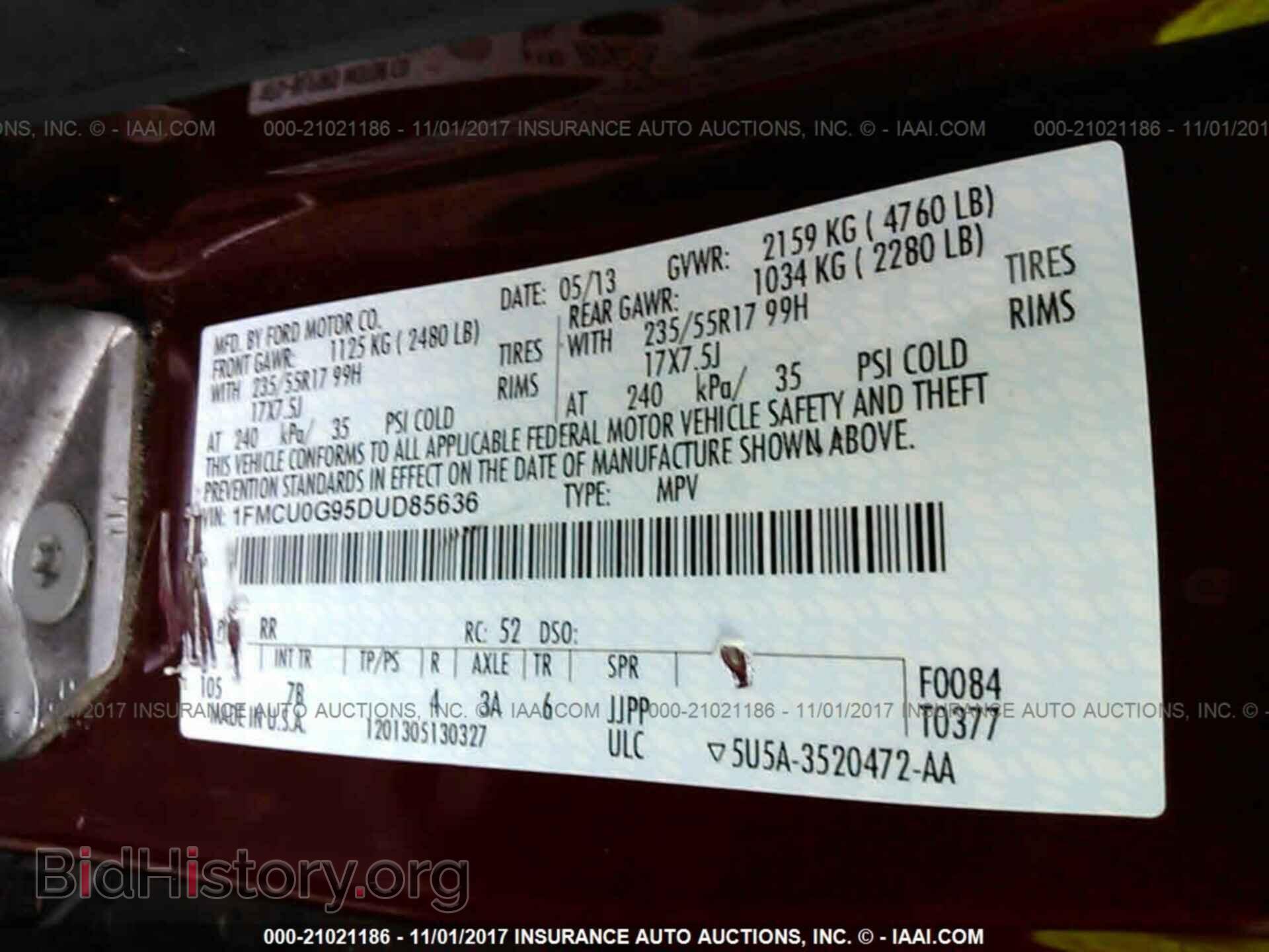 2013 Ford Escape - VIN: 1FMCU0G95DUD85636 - Фото 9