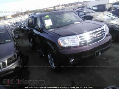 2014 Honda PILOT, burgundy — VIN 5FNYF4H40EB016580, IAAI