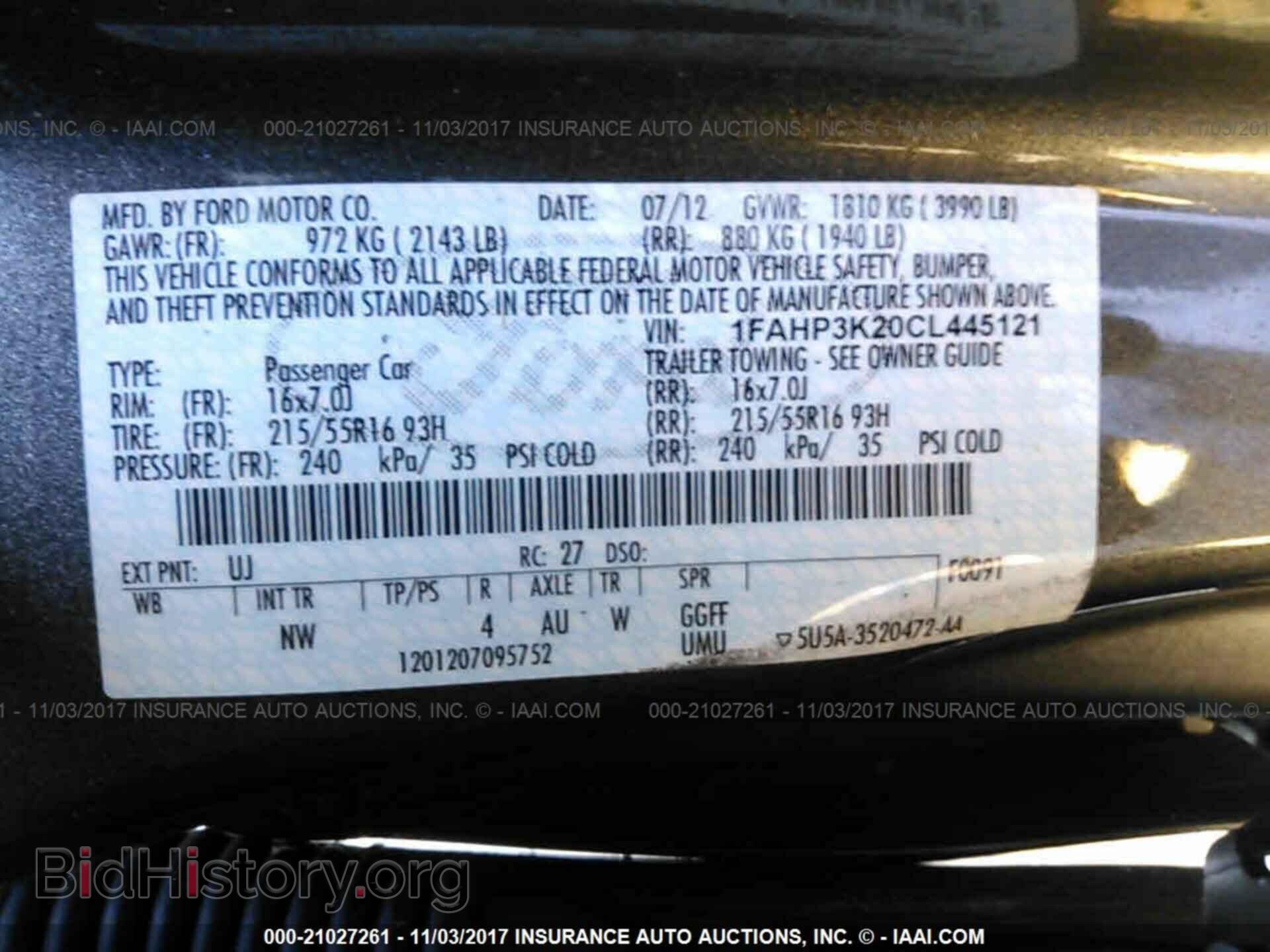 2012 Ford Focus - VIN: 1FAHP3K20CL445121 - Фото 9