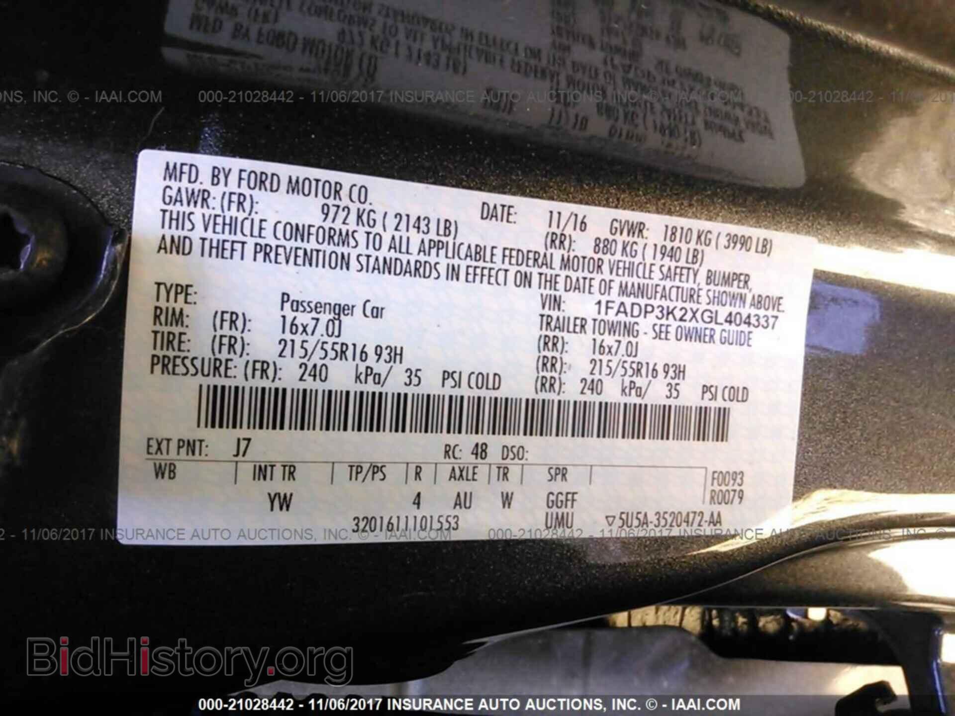 2016 Ford Focus - VIN: 1FADP3K2XGL404337 - Фото 9
