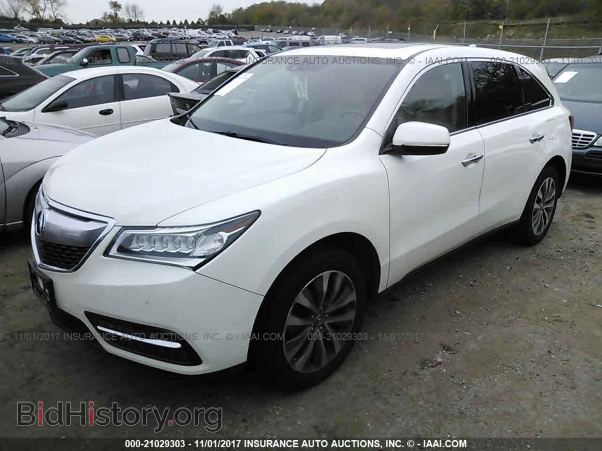2014 Acura Mdx - VIN: 5FRYD4H41EB018651 - Фото 2