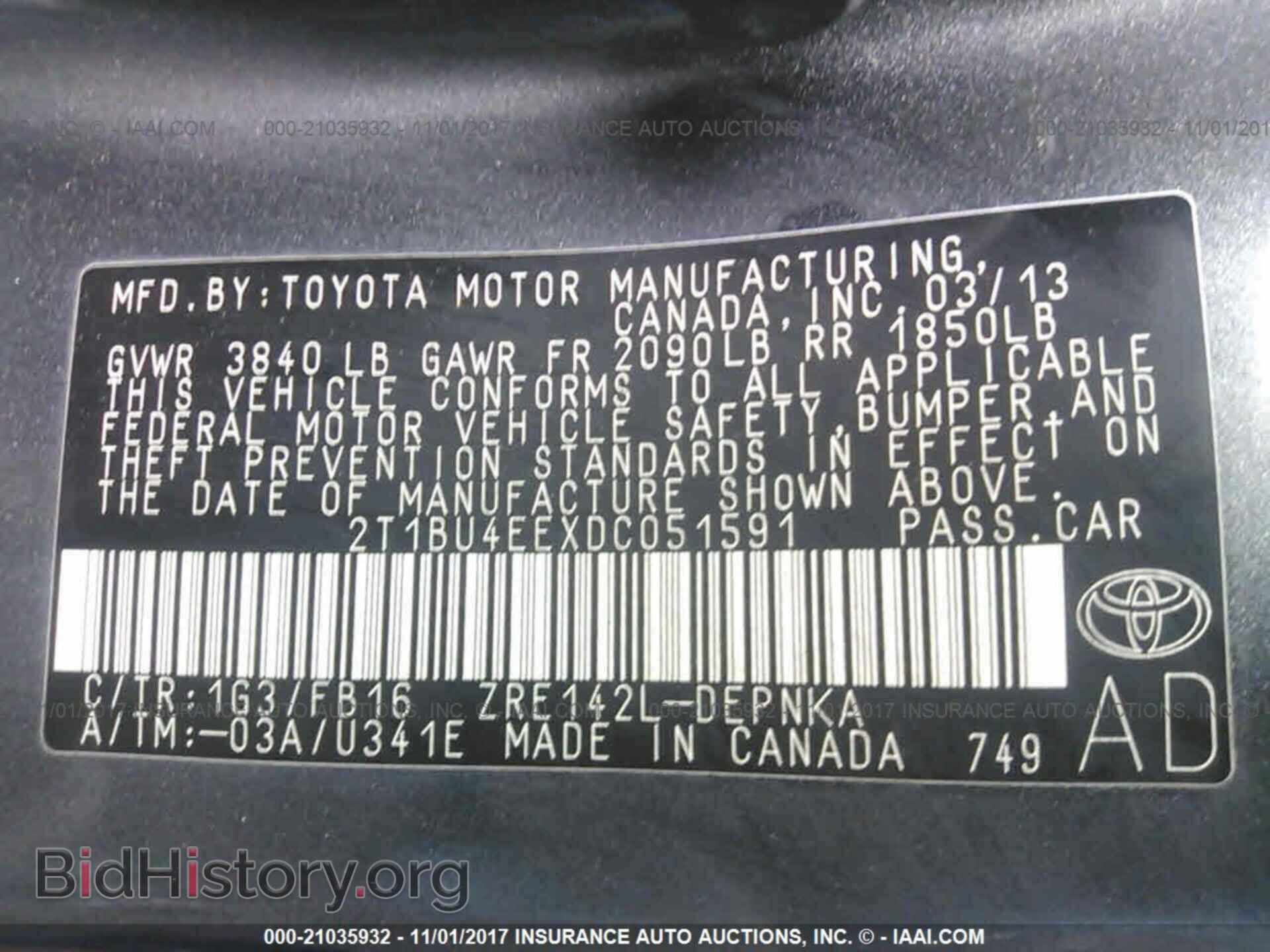 2013 Toyota Corolla - VIN: 2T1BU4EEXDC051591 - Photo 9