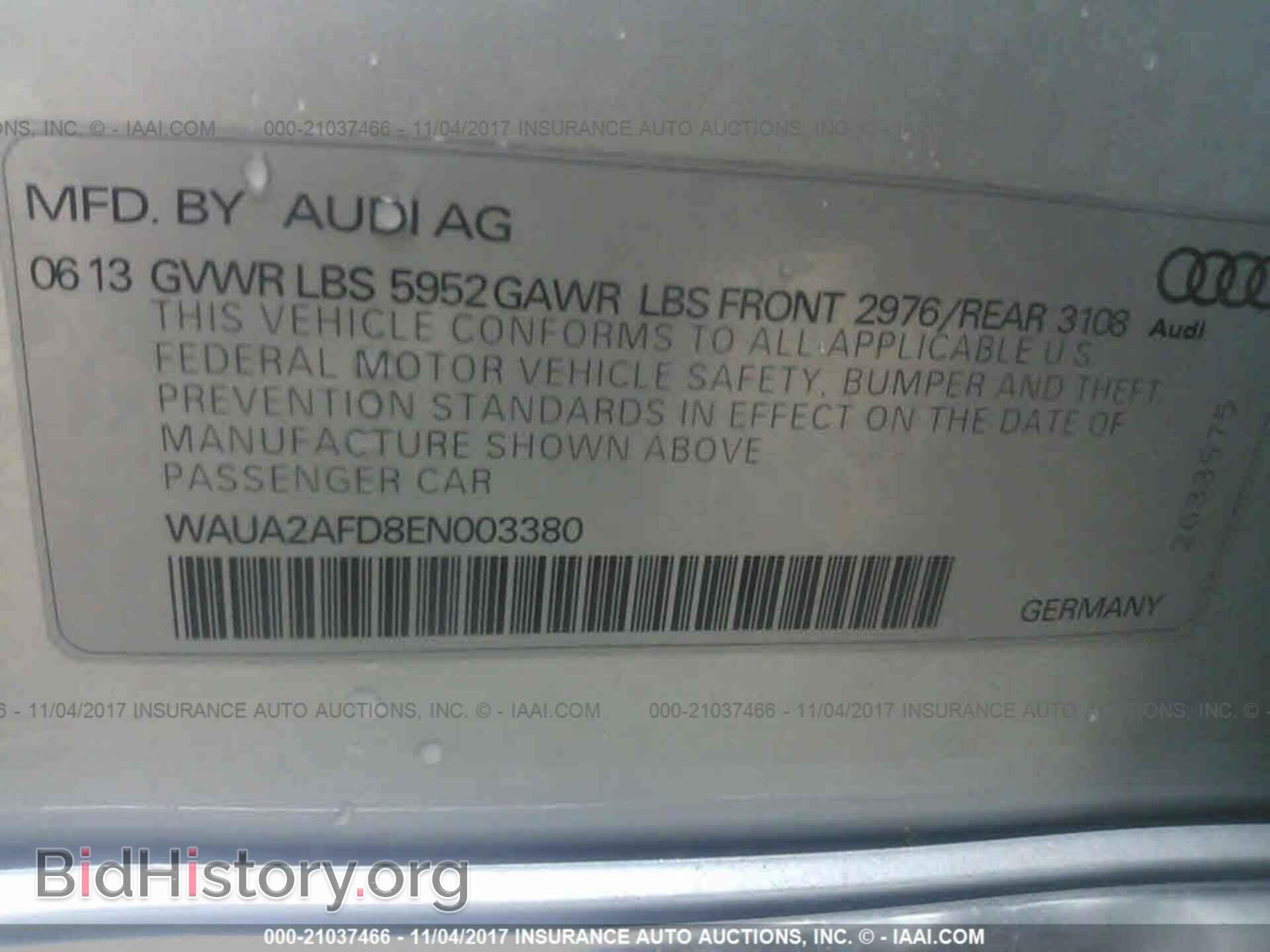 2014 Audi A8 - VIN: WAUA2AFD8EN003380 - Фото 9
