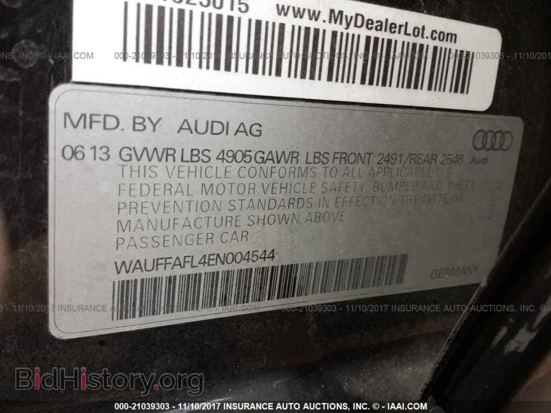 2014 Audi A4 - VIN: WAUFFAFL4EN004544 - Photo 9