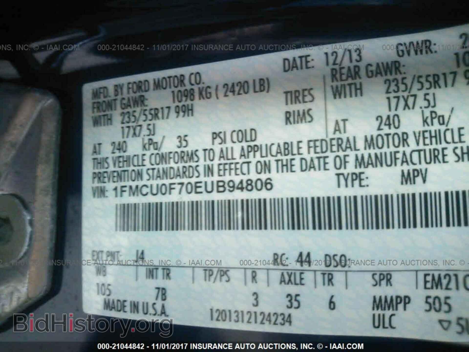 2014 Ford Escape - VIN: 1FMCU0F70EUB94806 - Photo 9