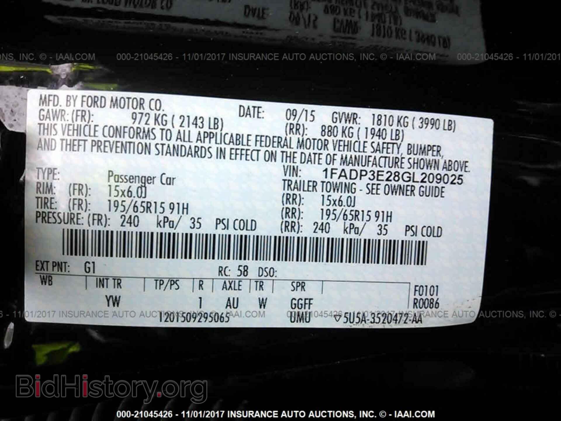 2016 Ford Focus - VIN: 1FADP3E28GL209025 - Фото 9