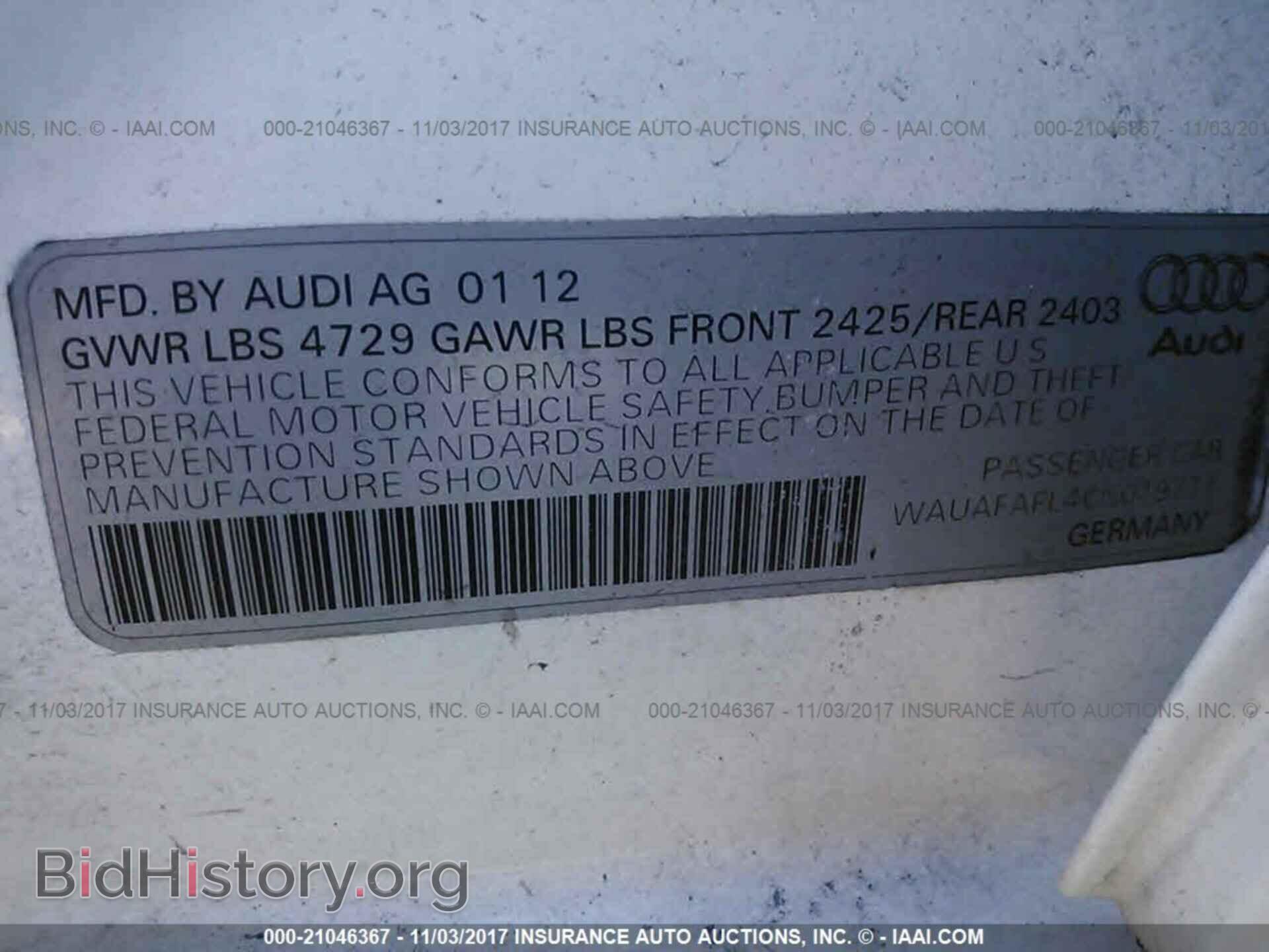 2012 Audi A4 - VIN: WAUAFAFL4CN019777 - Photo 9