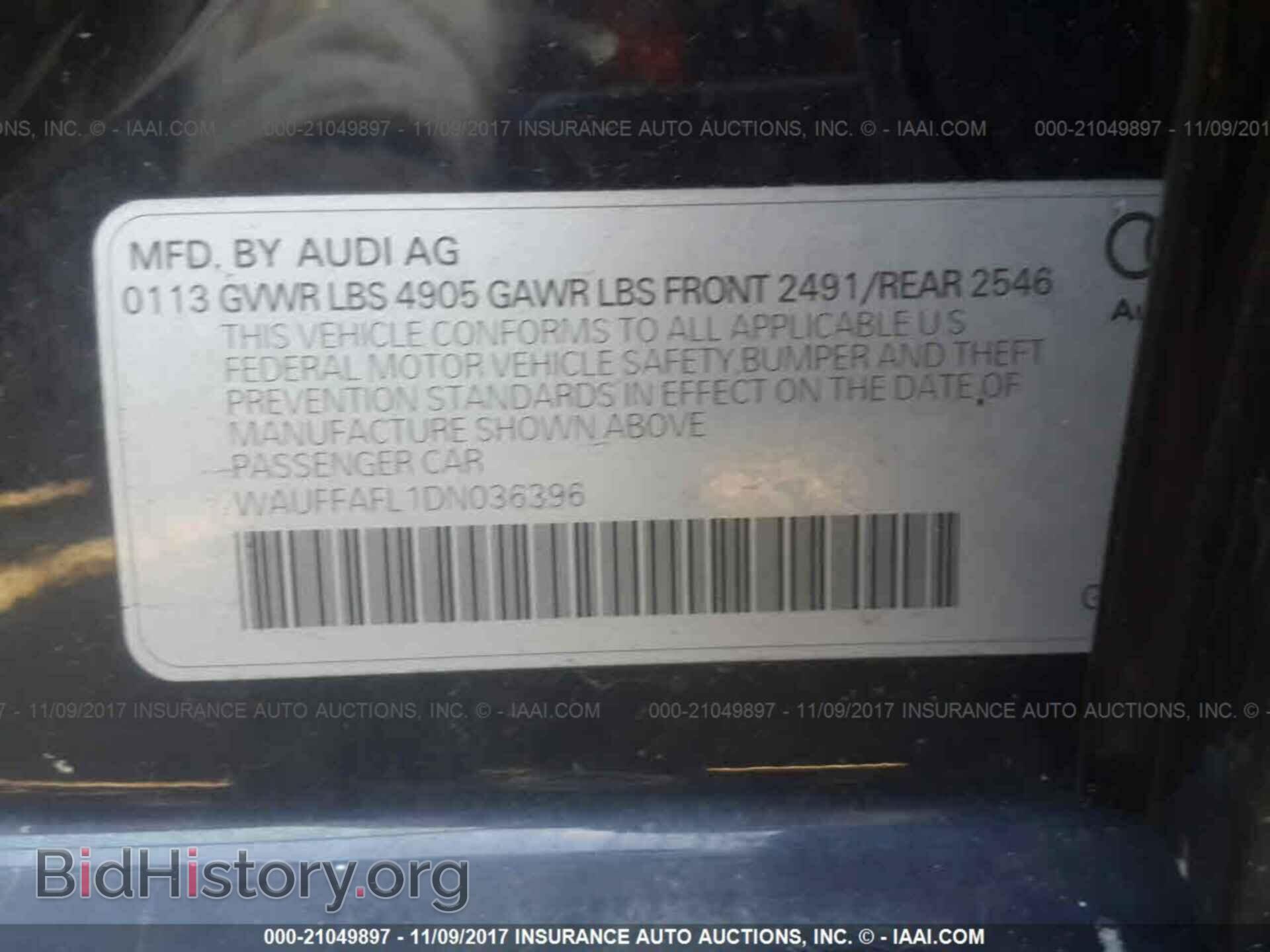 2013 Audi A4 - VIN: WAUFFAFL1DN036396 - Photo 9