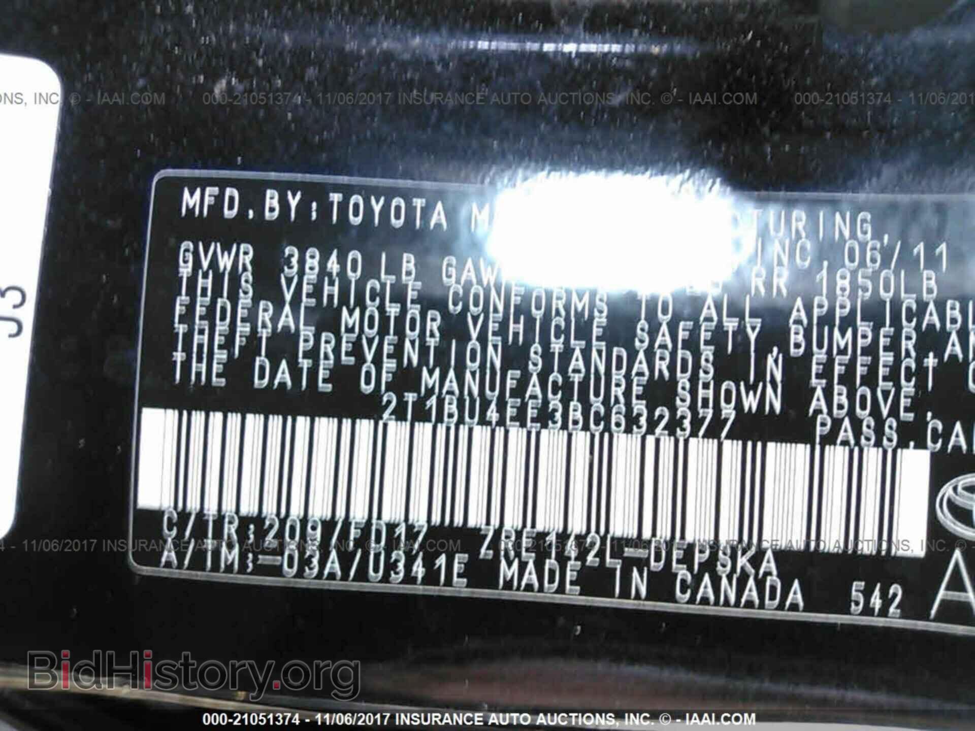 2011 Toyota Corolla - VIN: 2T1BU4EE3BC632377 - Фото 9