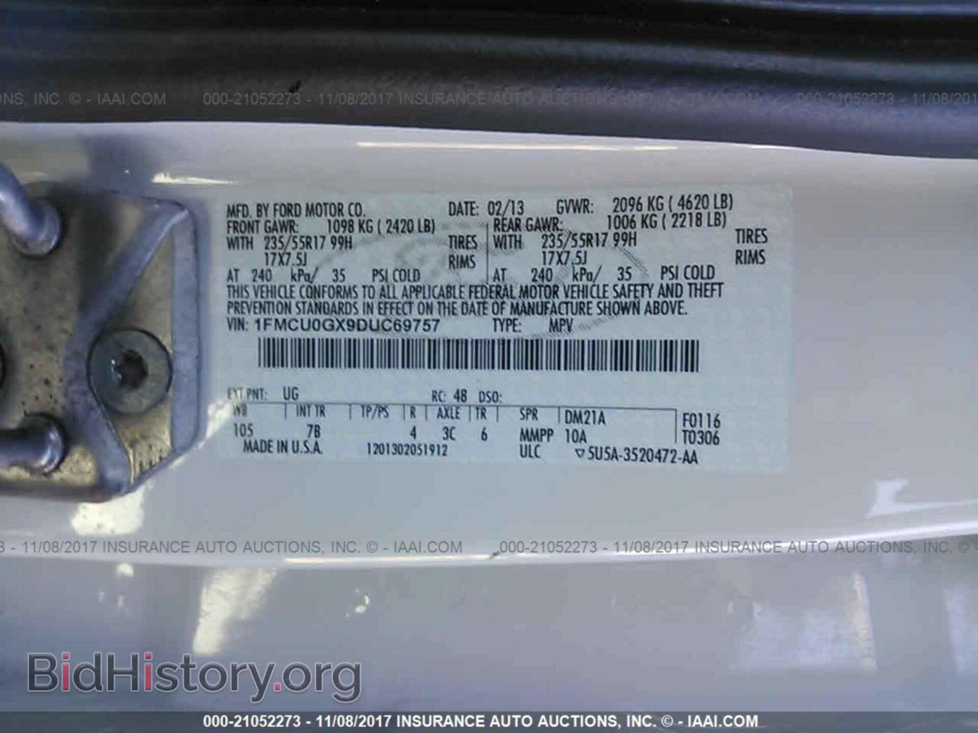 2013 Ford Escape - VIN: 1FMCU0GX9DUC69757 - Photo 9