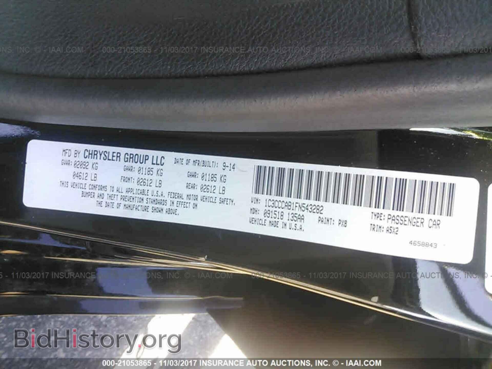 2015 Chrysler 200 - VIN: 1C3CCCAB1FN543282 - Photo 9