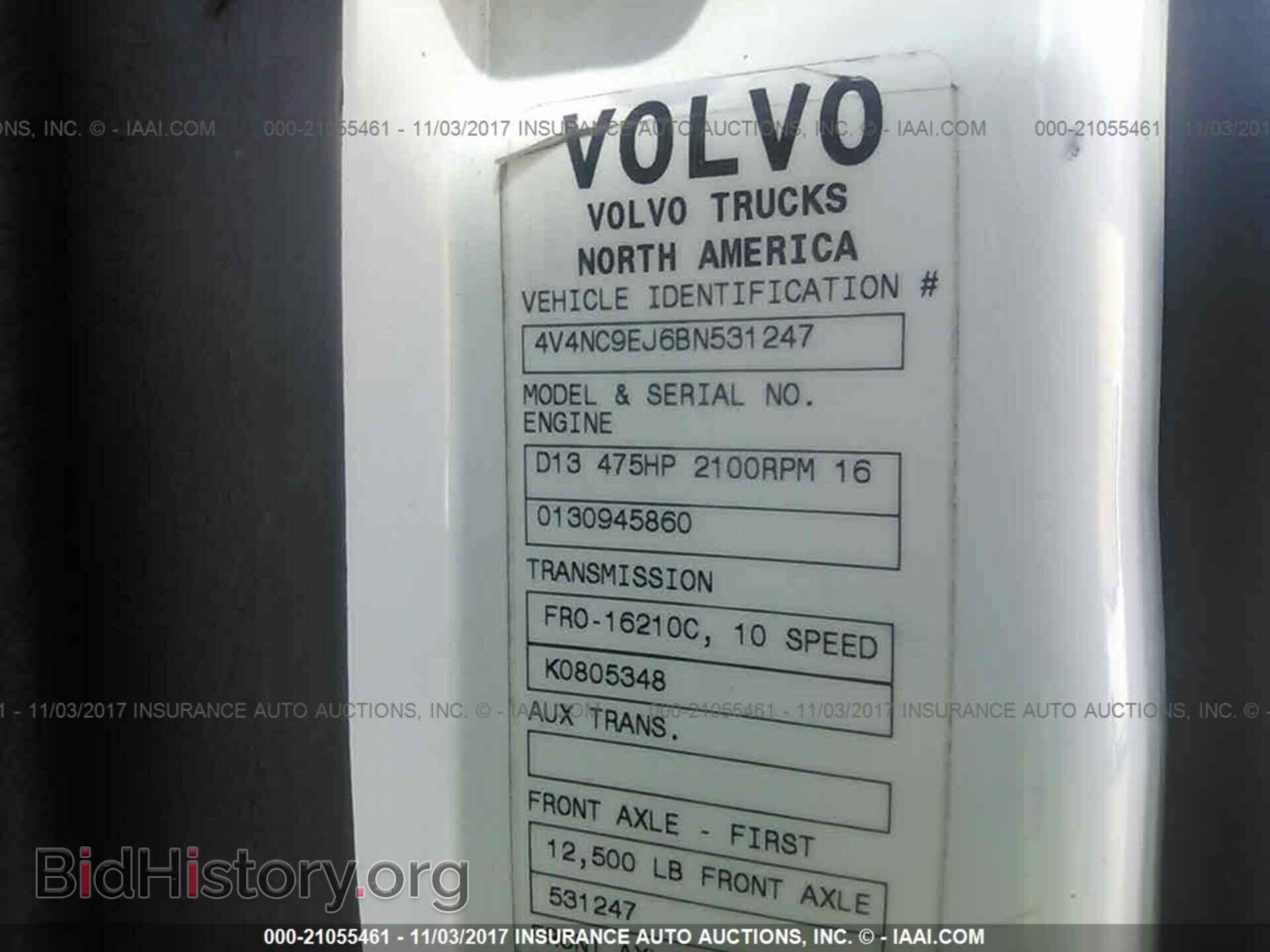 2011 Volvo Vnl - VIN: 4V4NC9EJ6BN531247 - Фото 10