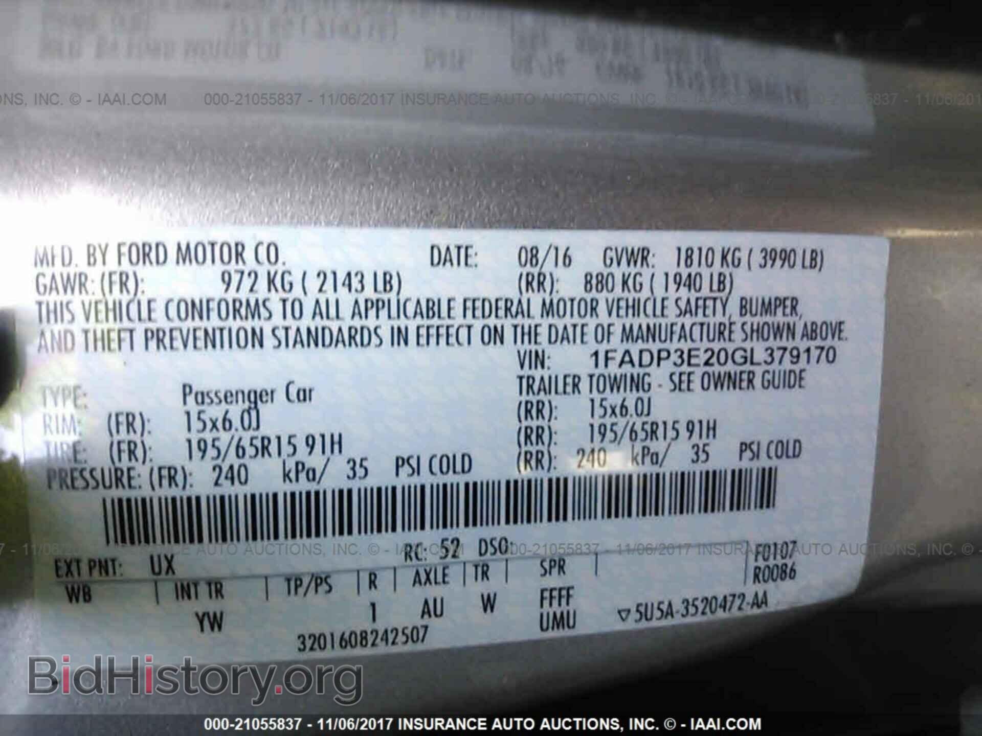 2016 Ford Focus - VIN: 1FADP3E20GL379170 - Фото 9