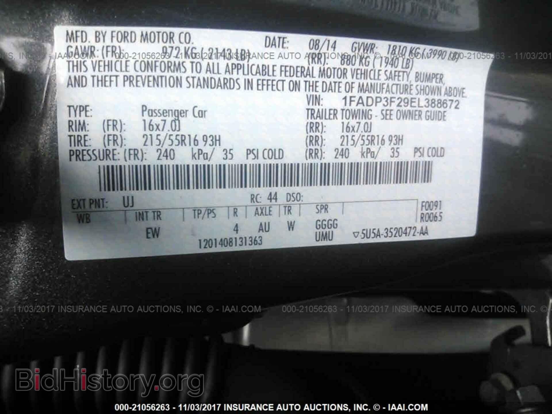 2014 Ford Focus - VIN: 1FADP3F29EL388672 - Фото 9