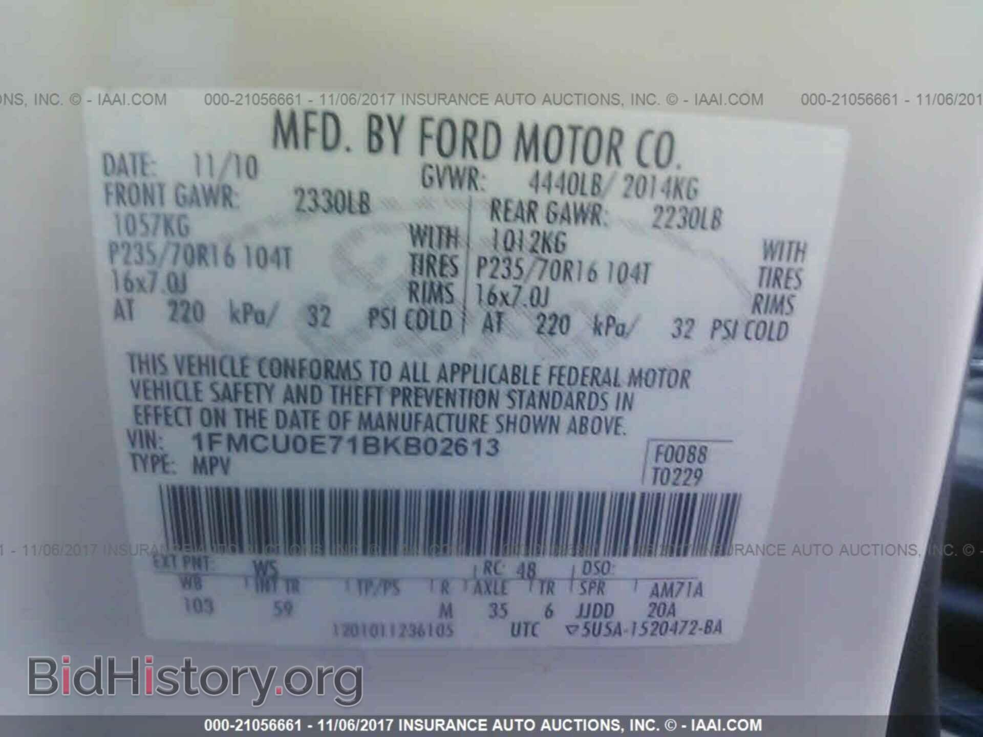 2011 Ford Escape - VIN: 1FMCU0E71BKB02613 - Photo 9