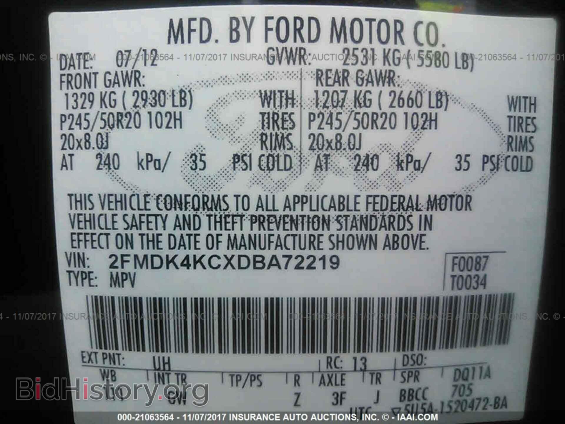 2013 Ford Edge - VIN: 2FMDK4KCXDBA72219 - Photo 9