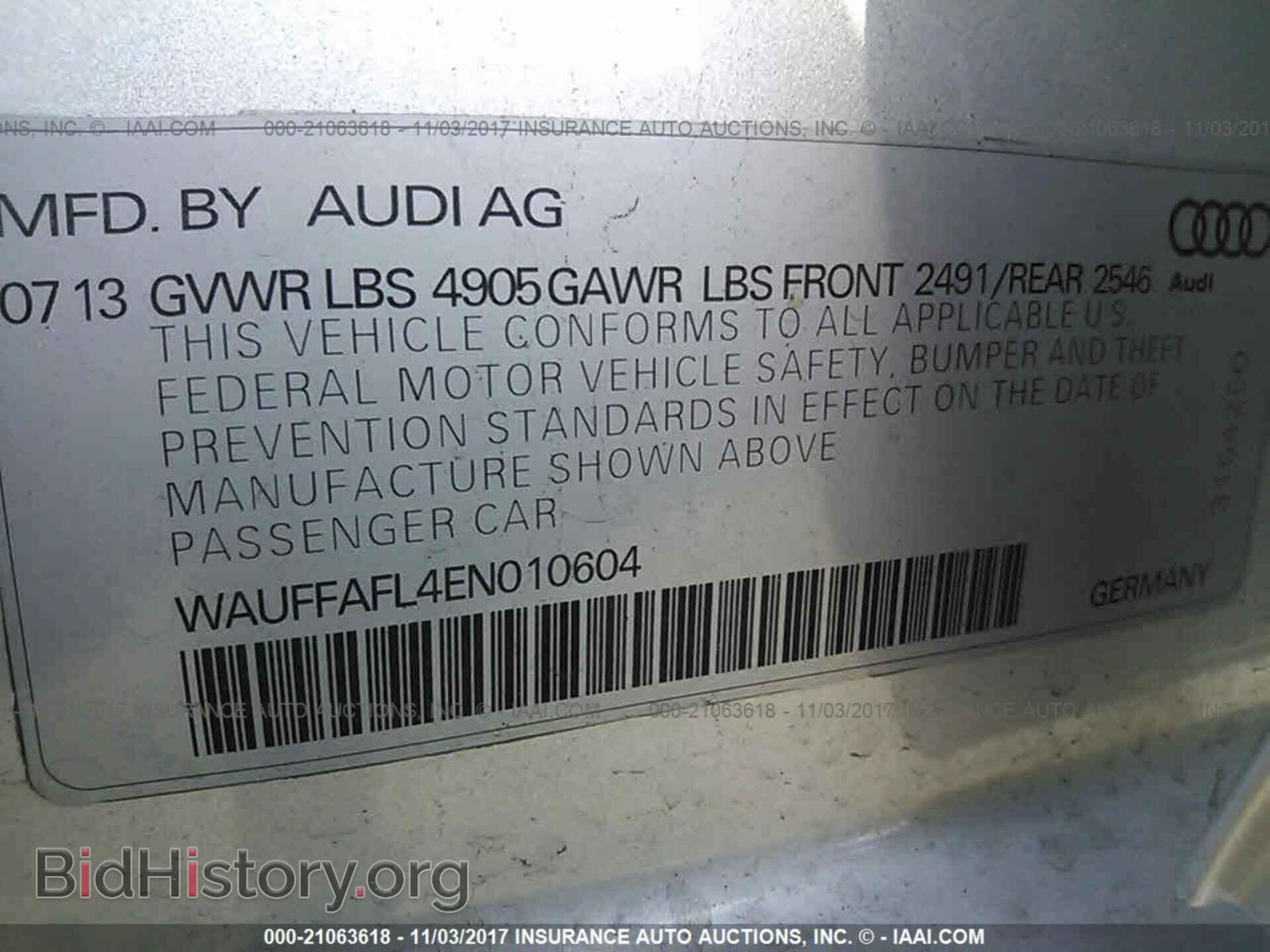 2014 Audi A4 - VIN: WAUFFAFL4EN010604 - Photo 9